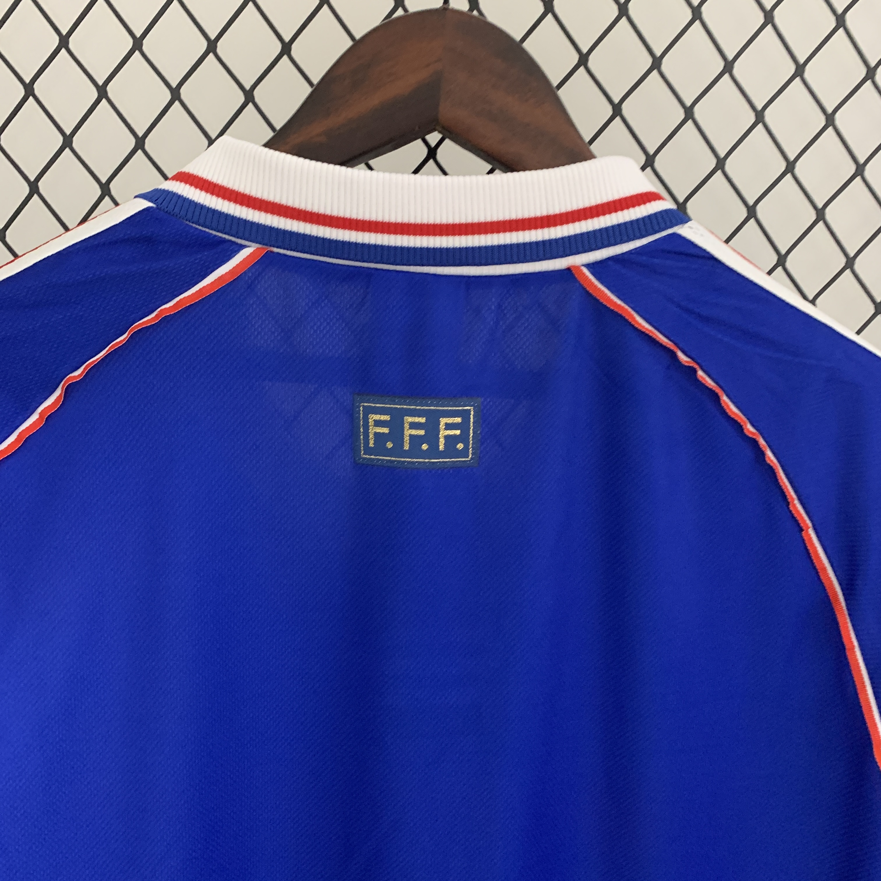 Retro France 1998 Home Stadium Long Sleeve Jersey - Unitedfutballjersey