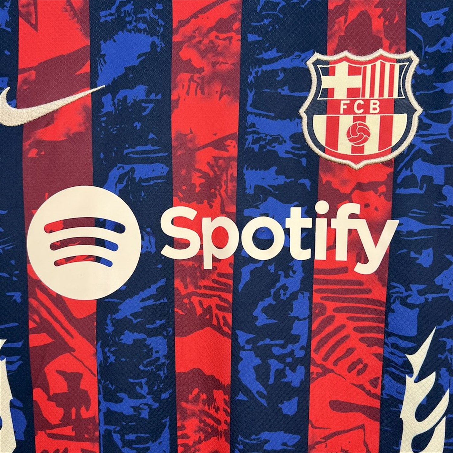 Barcelona 25-26 Red & Blue Random Graffiti Pattern Jersey - Fans Version - Unitedfutballjersey