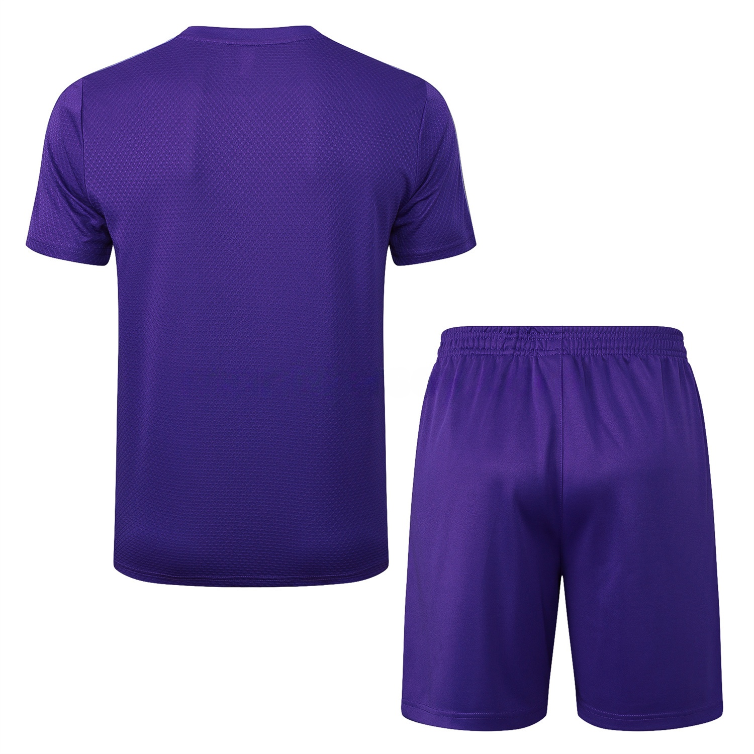 Real Madrid 25-26 Throwback Trefoil Short-Sleeve Training Set - Purple - Unitedfutballjersey