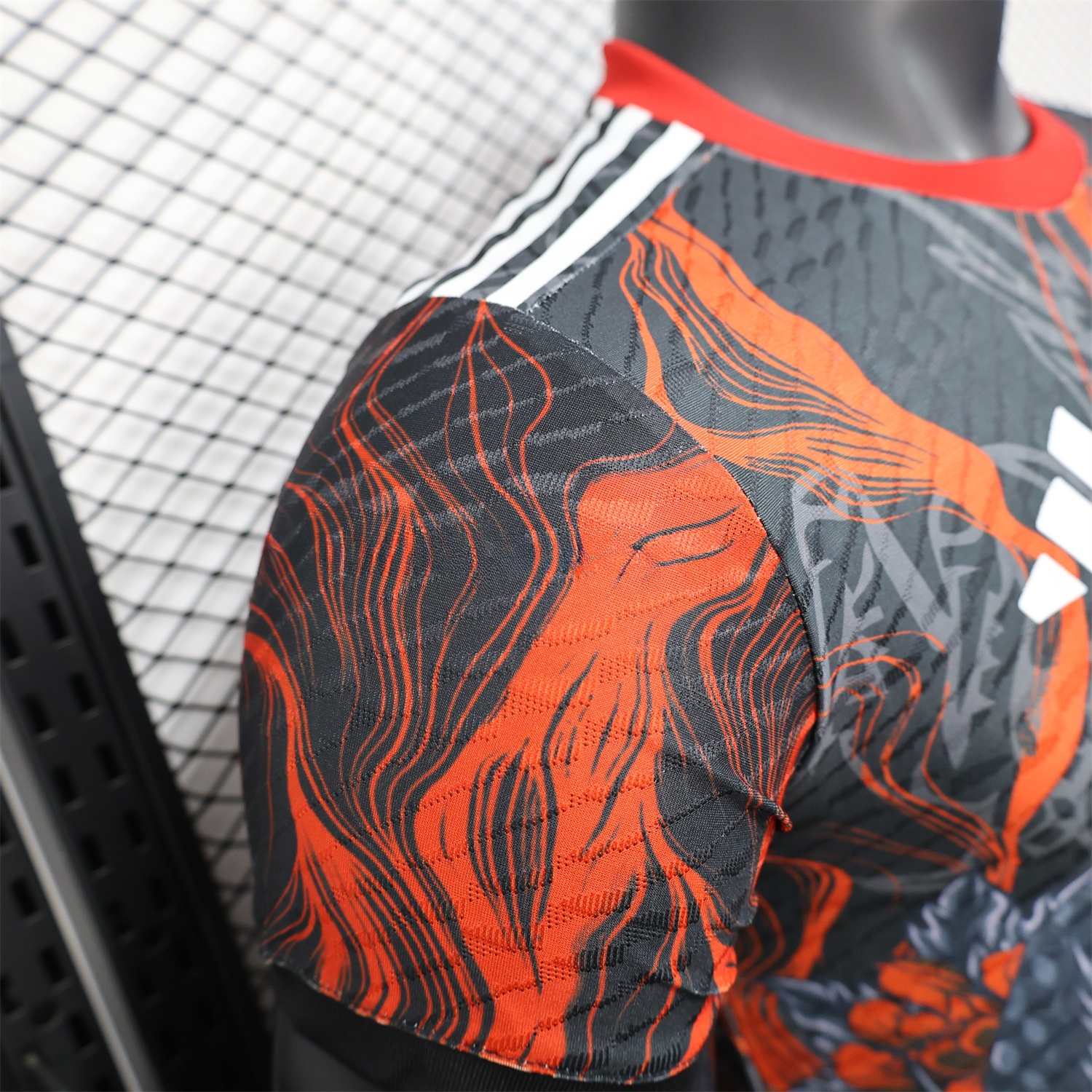 Real Madrid 25-26 Grey Chinese Loong and Red Fire Black Jersey - Player Version - Unitedfutballjersey