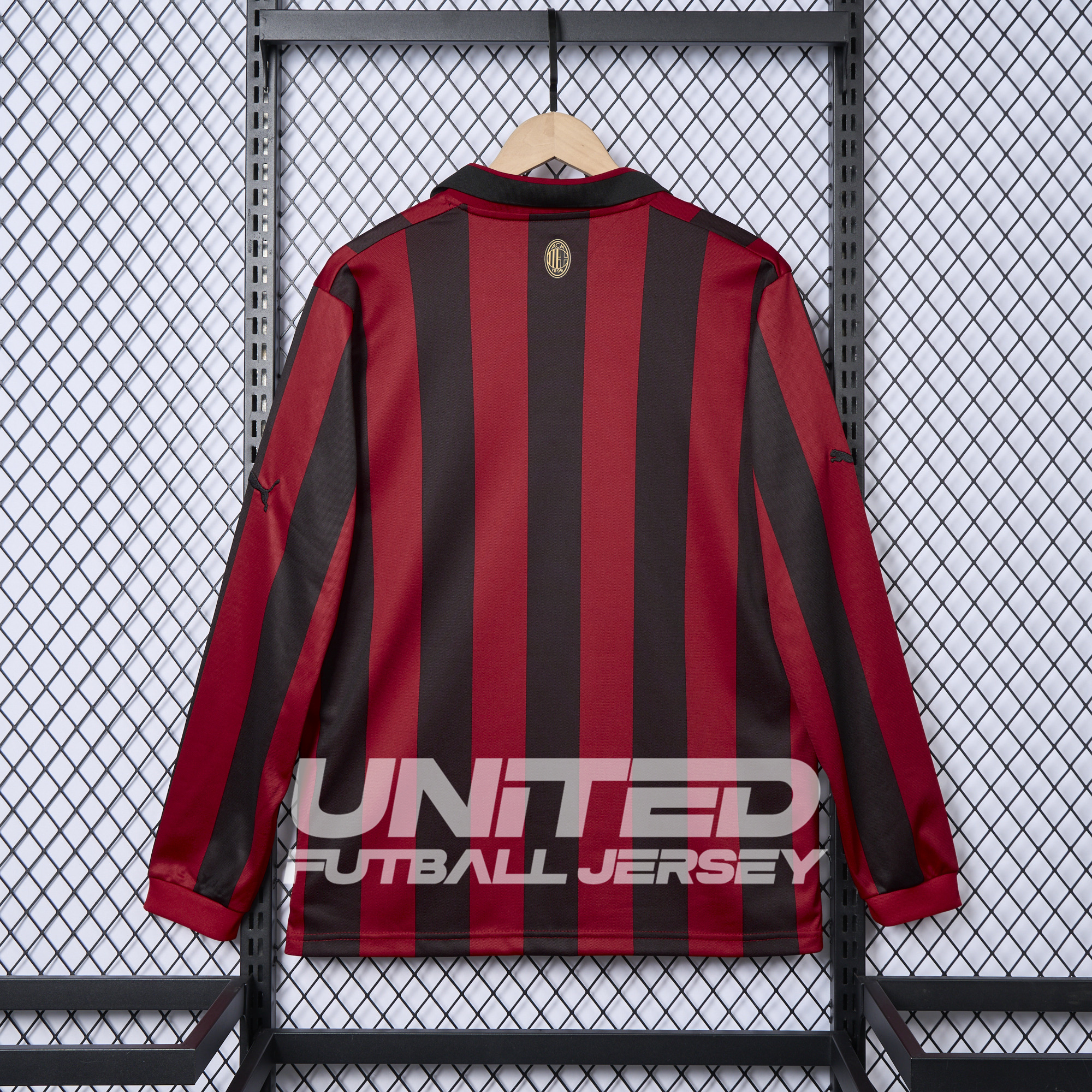 AC Milan 24-25 125th Anniversary Long Sleeves Red Jersey - Fans Version - Unitedfutballjersey