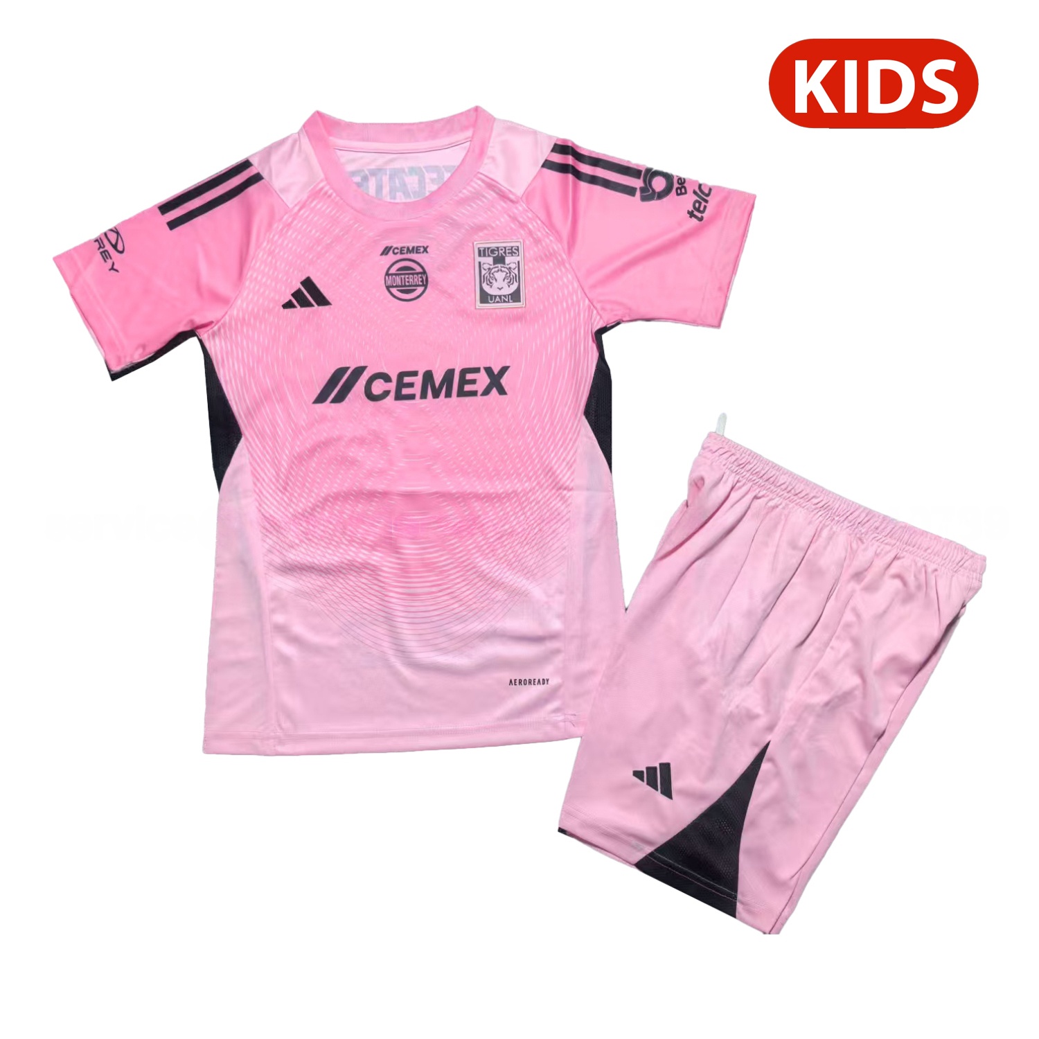 Tigres UANL 25-26 Pink Goalkeeper Kids Kit - Unitedfutballjersey