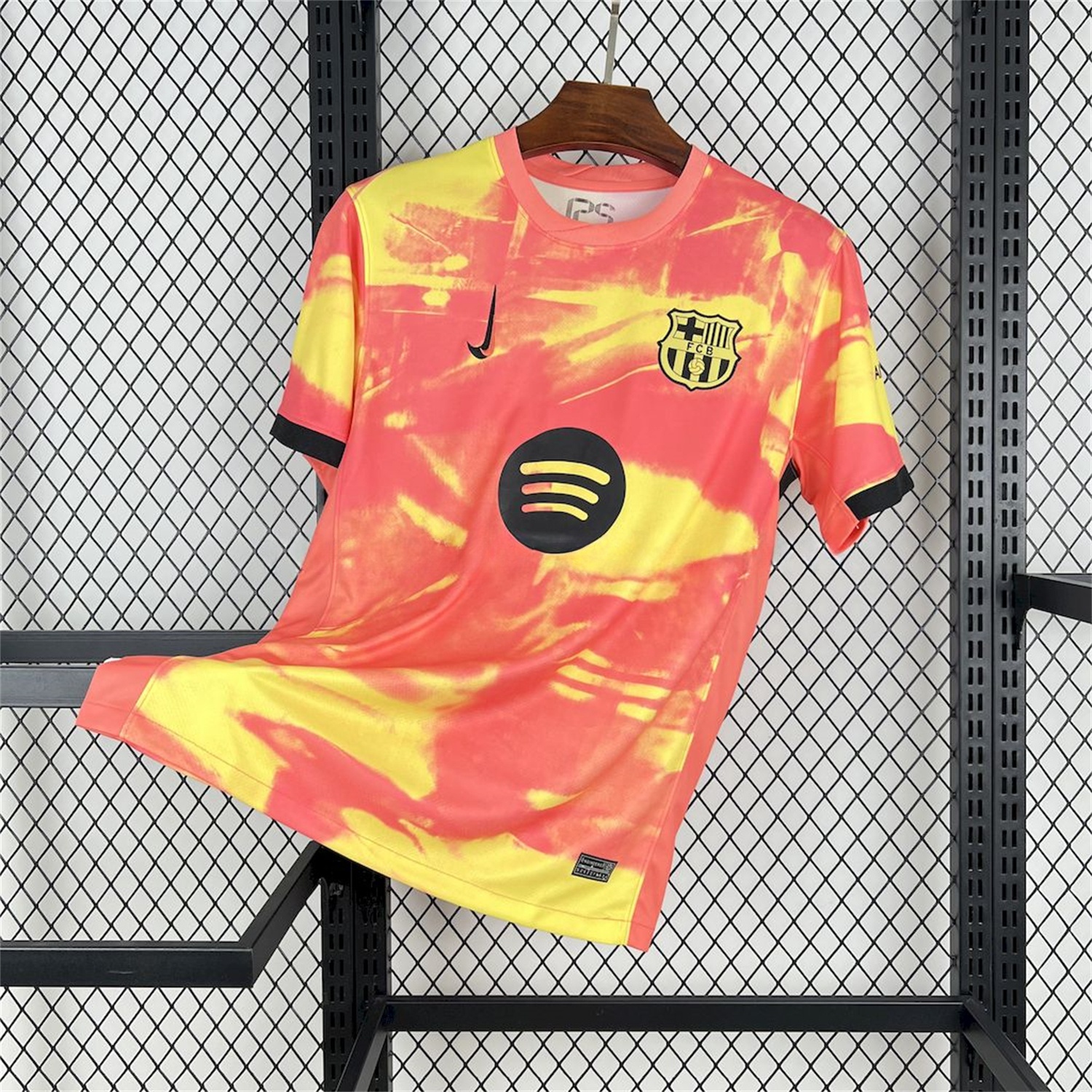 Barcelona 25-26 Yellow and Orange Camouflage Jersey - Fans Version - Unitedfutballjersey