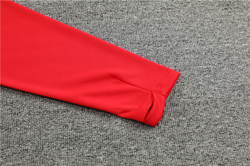 AC Milan 23-24 Kids Long Sleeve Training Set Red and White - Unitedfutballjersey