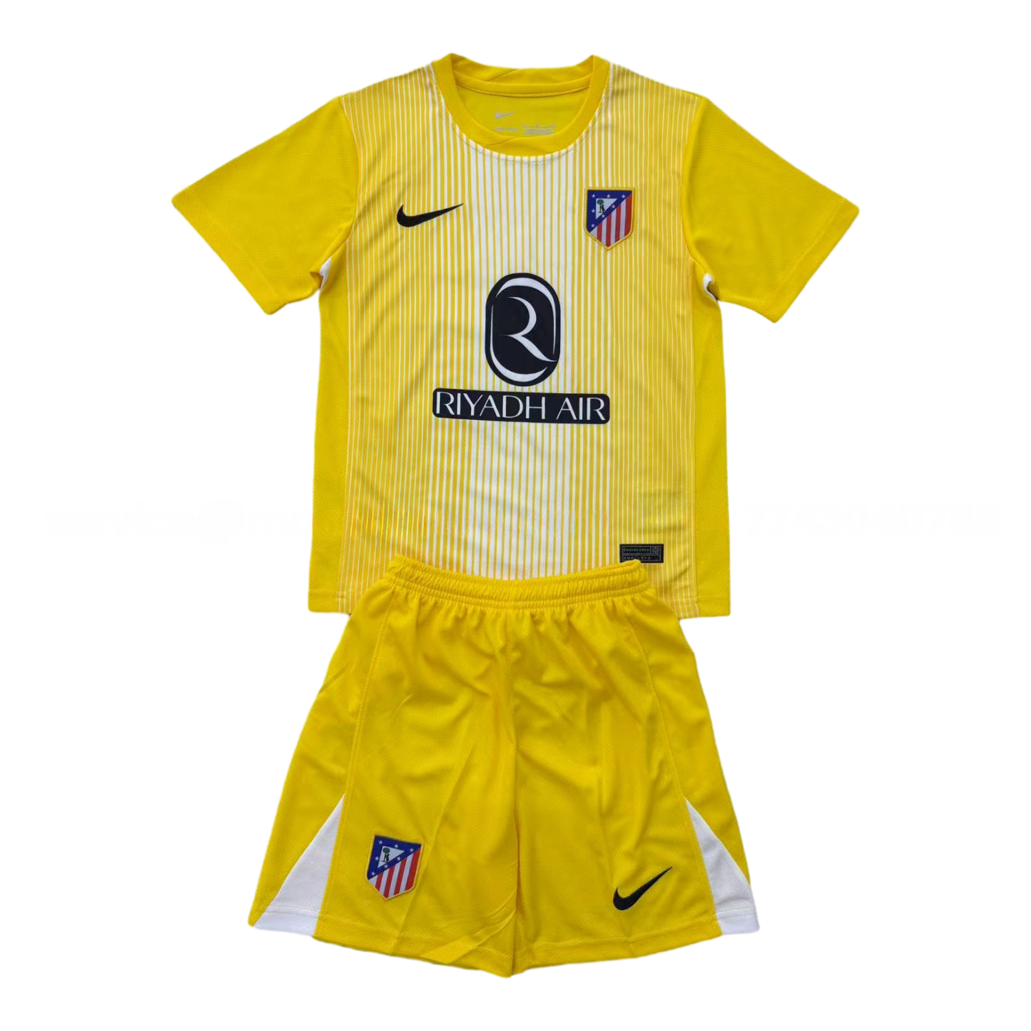Atletico Madrid 25-26 Yellow Goalkeeper Men's Adult Jersey Set - Fans Version - Unitedfutballjersey