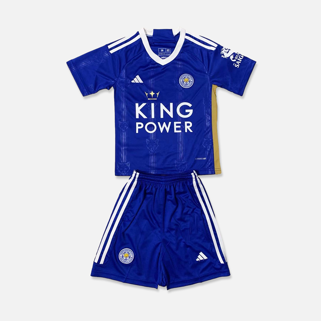 Leicester City 23-24 Home Stadium Men's Adult Jersey Set - Fans Version - Unitedfutballjersey