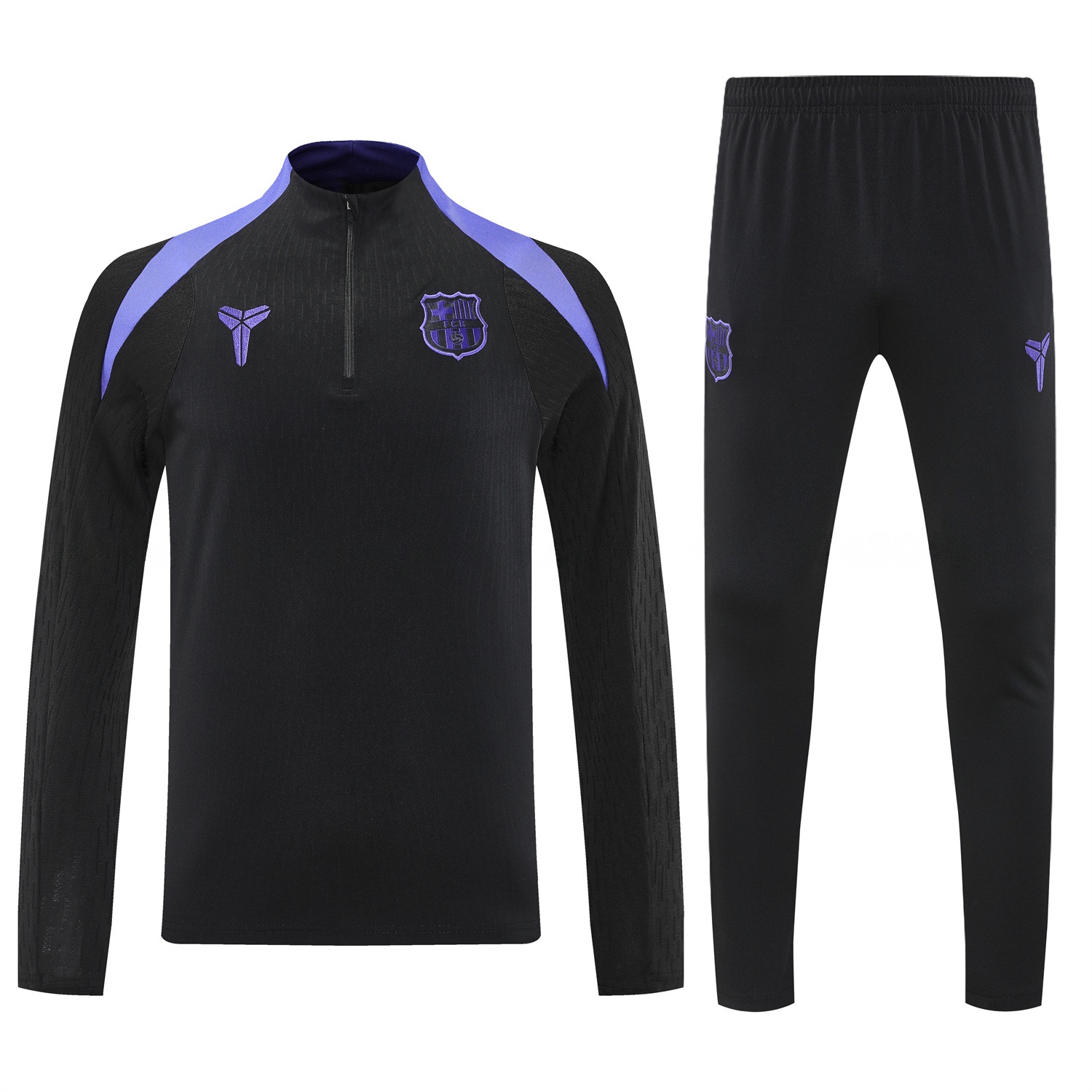 B.A.R.S.A 25-26 Long Sleeve Training Set - Black Top and Black Pants - Unitedfutballjersey