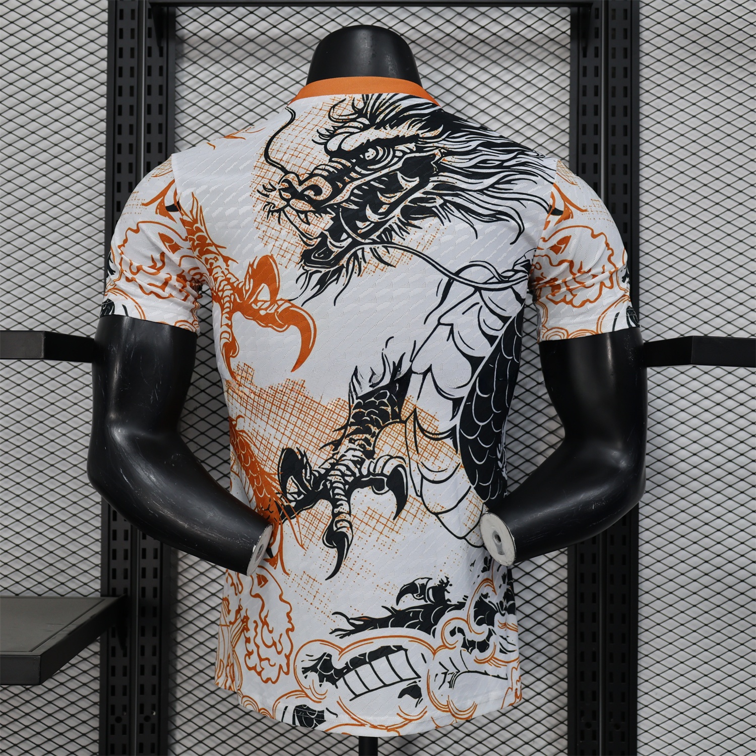 Real Madrid 24-25 Black & Orange Loong White Jersey - Player Version - Unitedfutballjersey