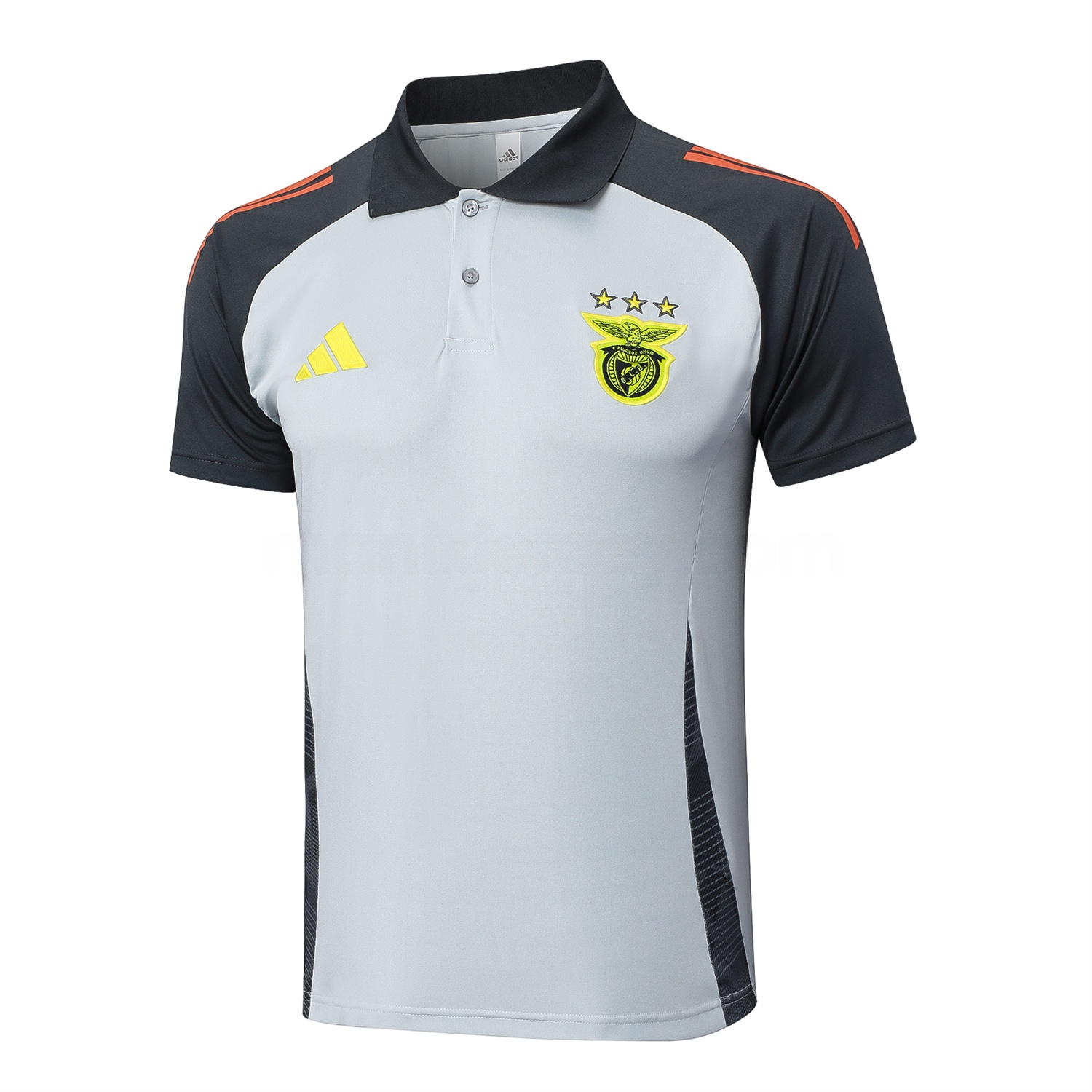 Benfica 25-26 POLO Short-Sleeve Training Set - Grey Top and Deep Grey Pants - Unitedfutballjersey