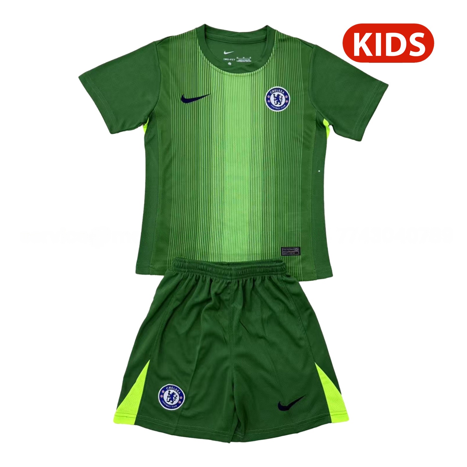 C.H.E.L.S.E.A 25-26 Green Goalkeeper Kids Kit - Unitedfutballjersey