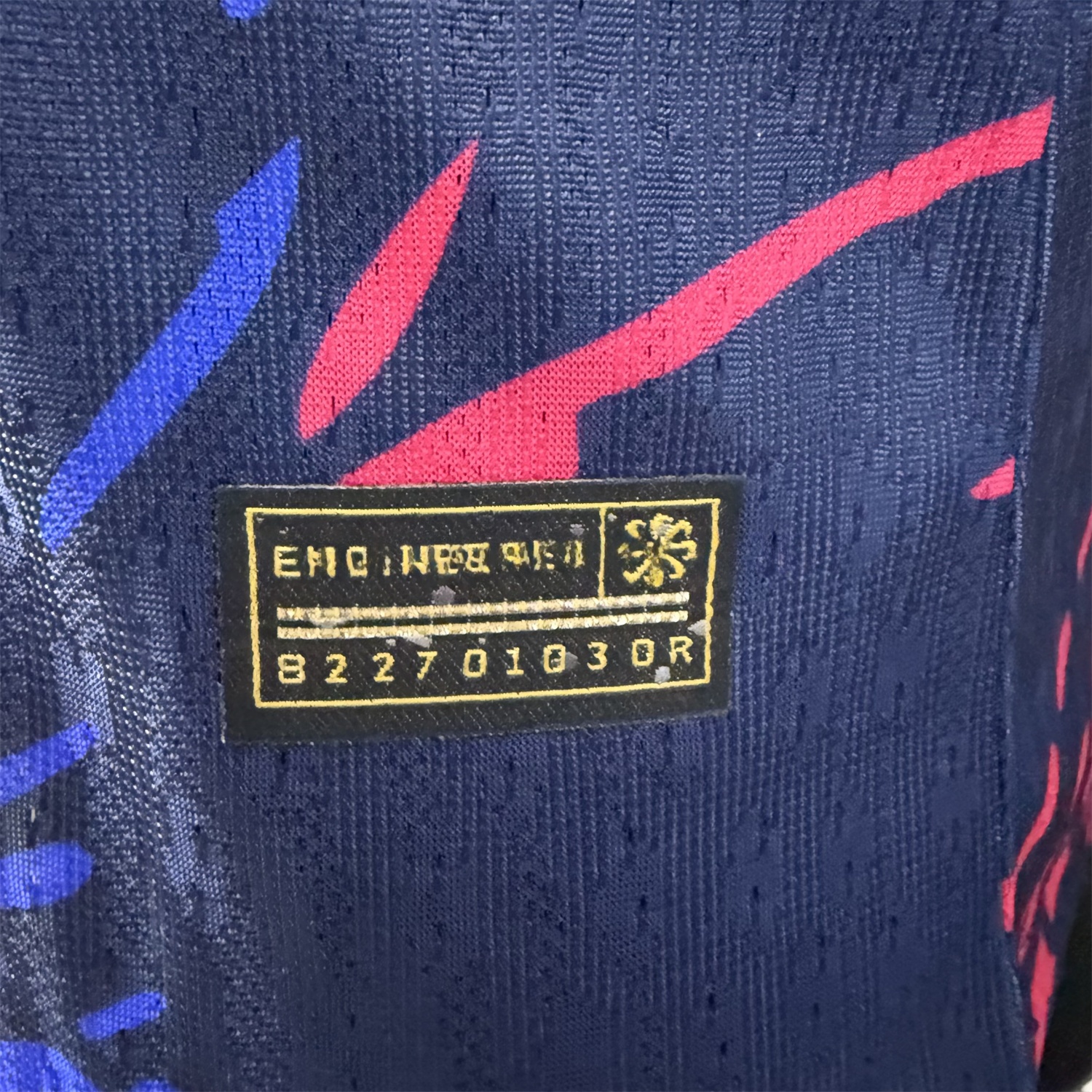 B.A.R.S.A 25-26 Red and Blue Graffiti Deep Blue Jersey - Player Version - Unitedfutballjersey