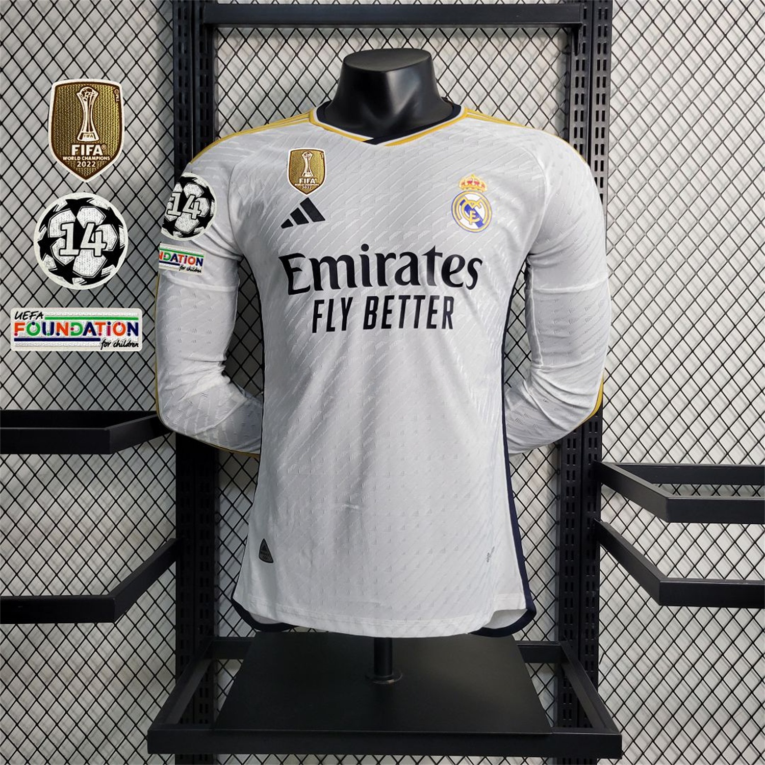 Retro Real Madrid 2023-24 Home Long Sleeves Jersey - Player Version - Unitedfutballjersey