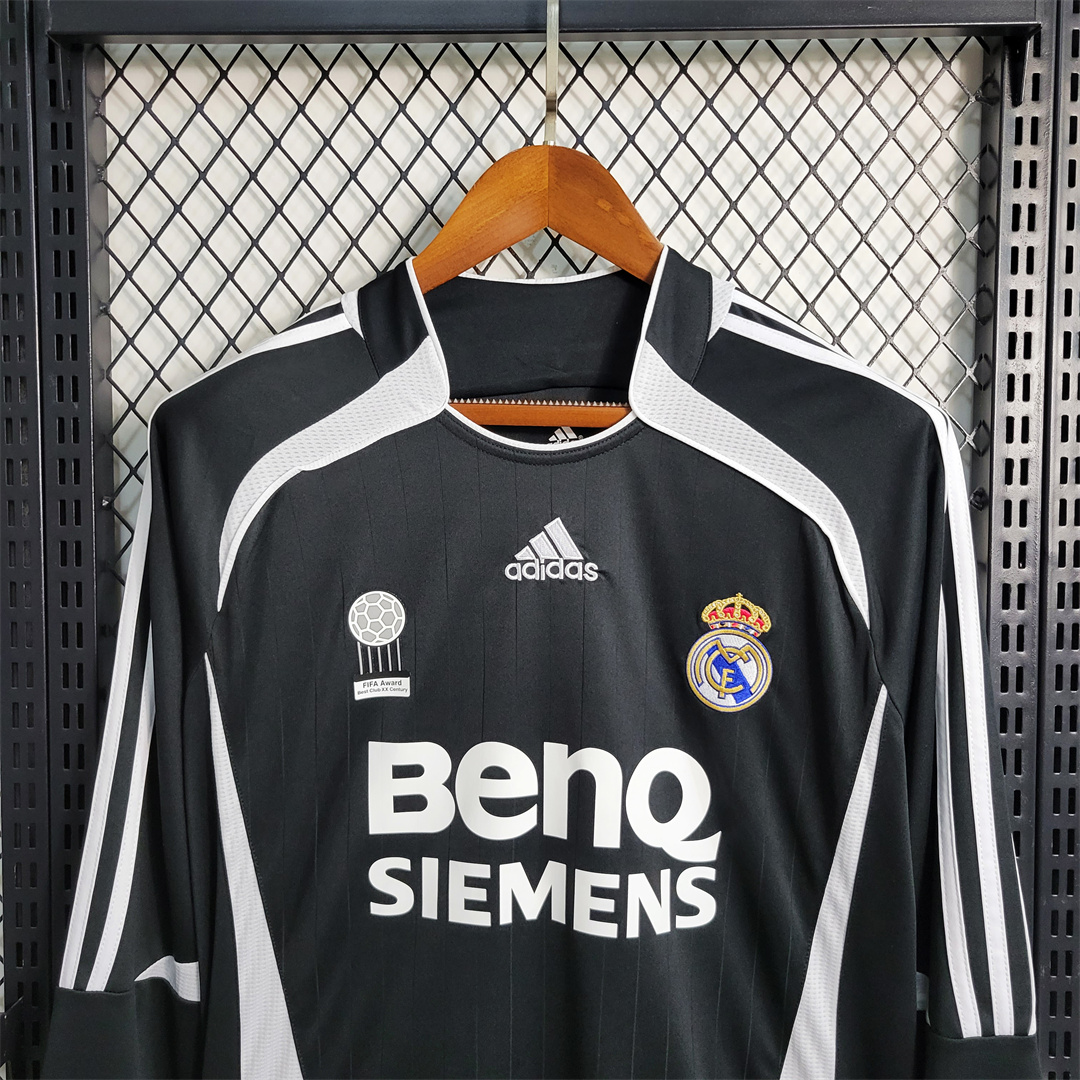 Real Madrid Retro 06-07 Away Long Sleeve Jersey - Unitedfutballjersey