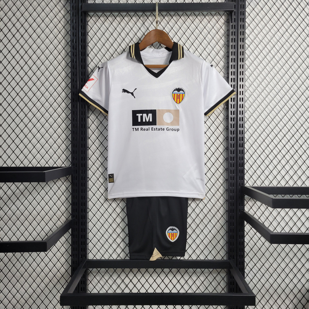 Valencia 23-24 Home Kids Kit - Unitedfutballjersey