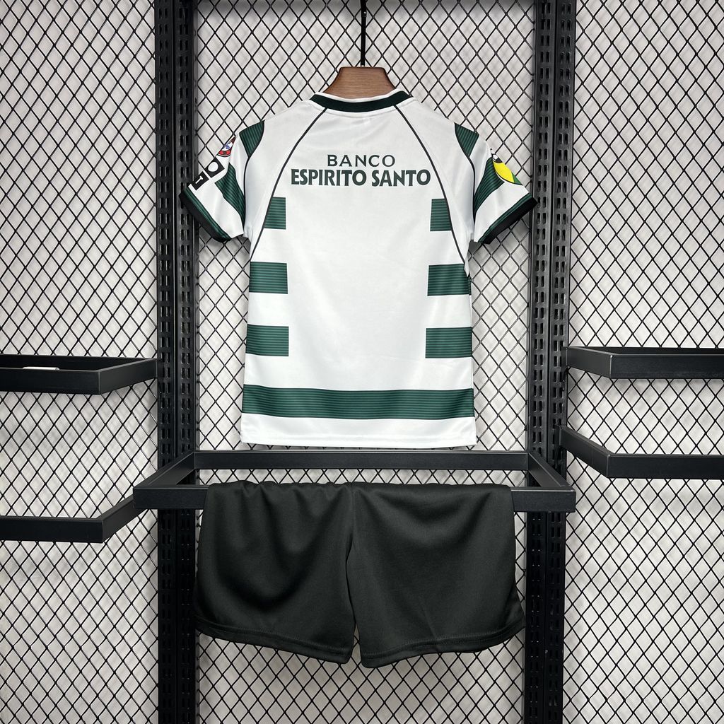 Retro Sporting CP 2001-03 Home Stadium Kids Kit - Unitedfutballjersey