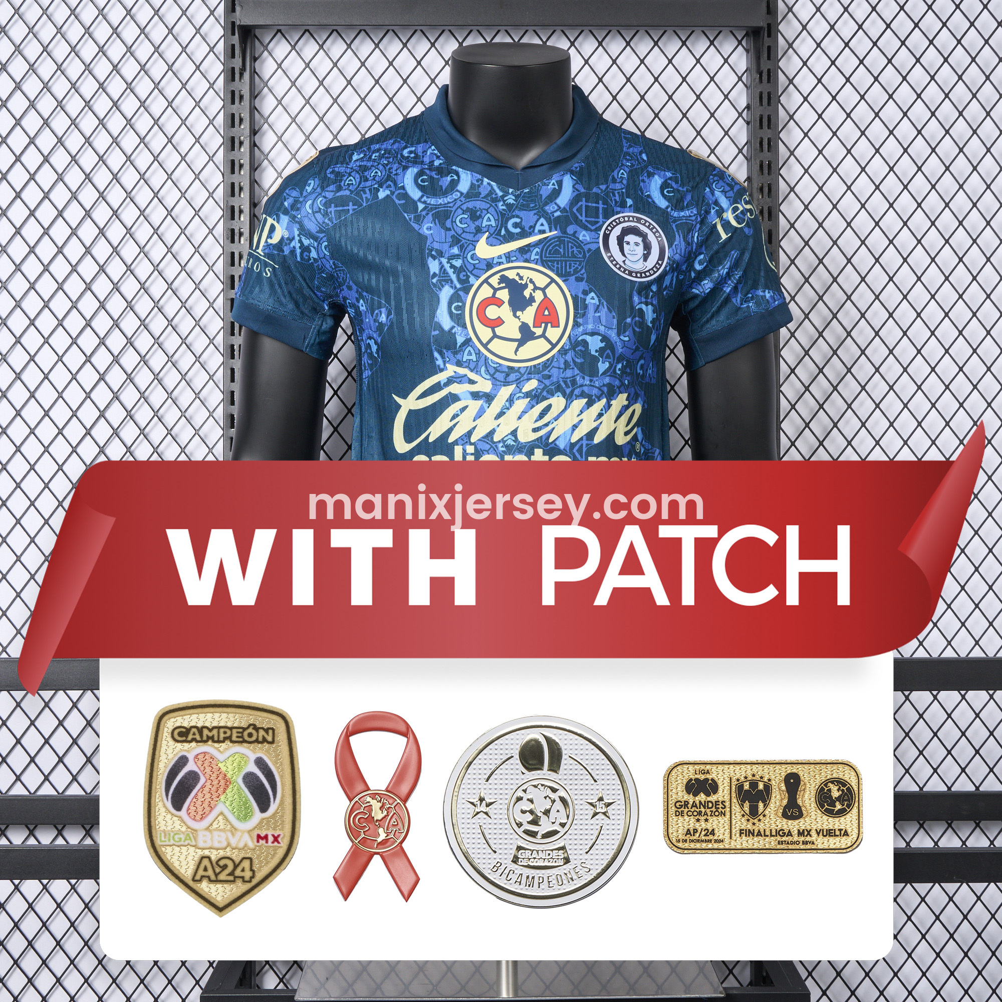 【New Patches】Club América 24-25 Away Jersey - Player Version - Unitedfutballjersey