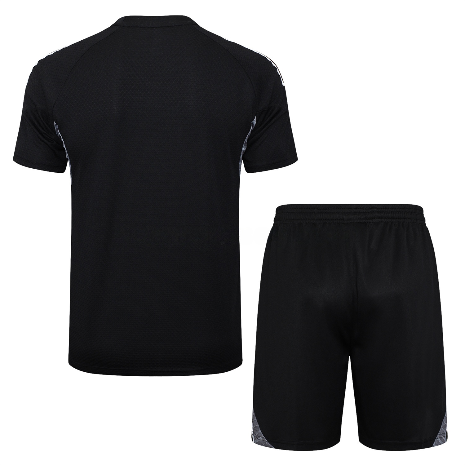 Real Madrid 25-26 Short-Sleeve Training Set - Black Top and Black Shorts - Unitedfutballjersey