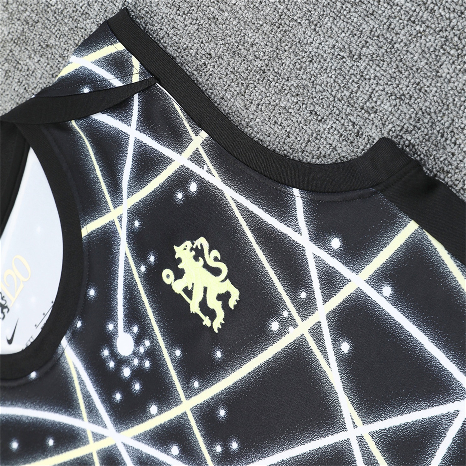 C.H.E.L.S.E.A 25-26 Vest Training Set - Yellow Fluorescent Rays Black Vest & Black Shorts - Unitedfutballjersey