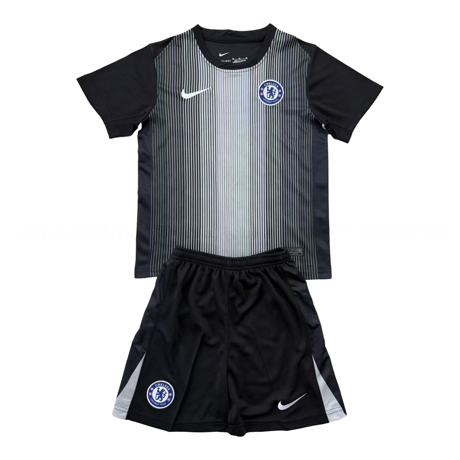 C.H.E.L.S.E.A 25-26 Black Goalkeeper Men's Adult Jersey Set - Fans Version - Unitedfutballjersey