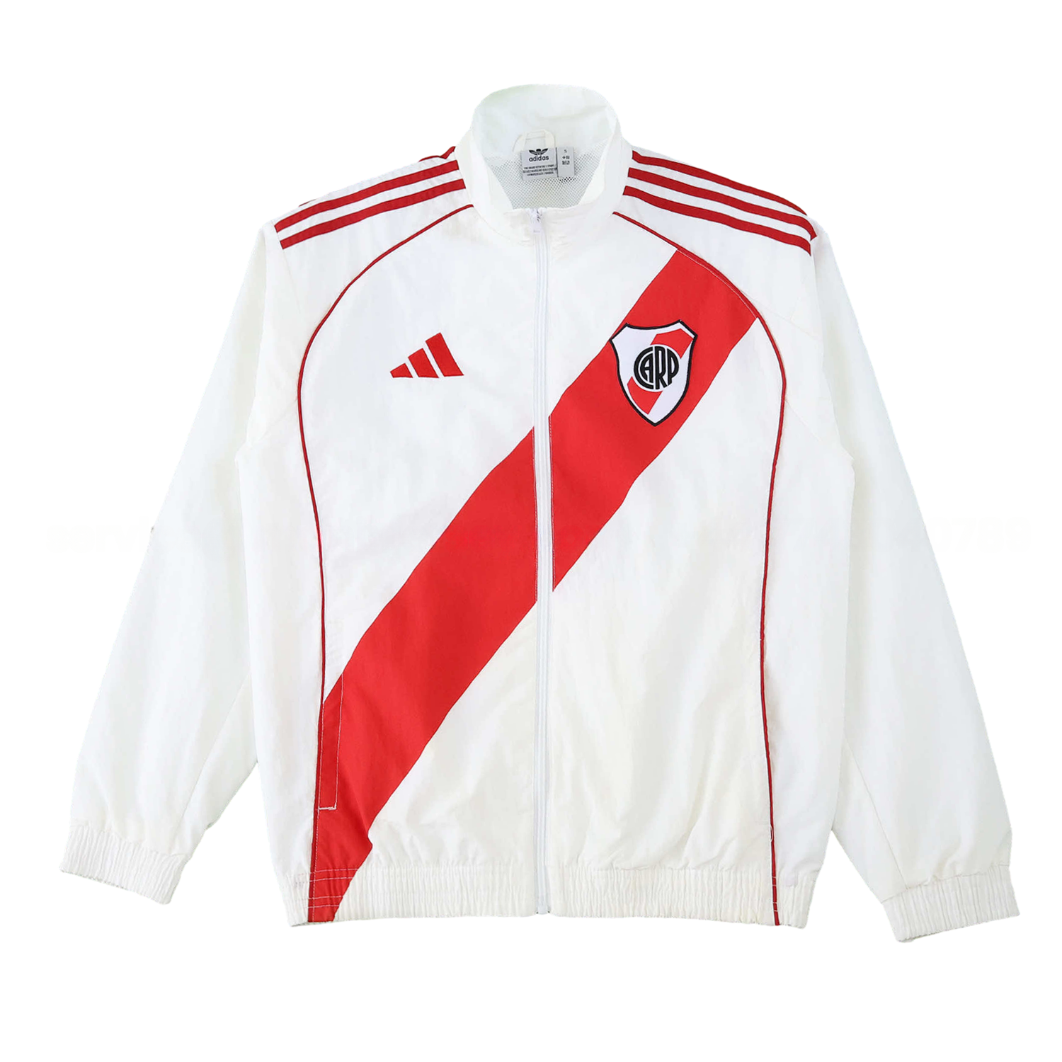River Plate 25-26 Throwback Windbreaker Jacket - White - Unitedfutballjersey