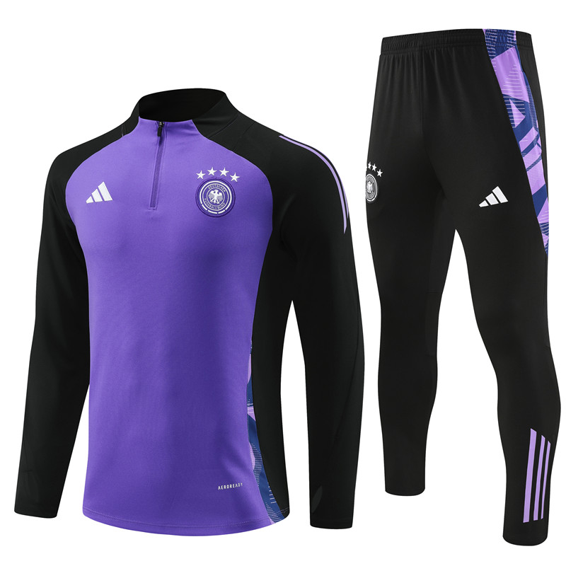 Germany 2024 Long Sleeve Training Set - Purple With Black - Unitedfutballjersey
