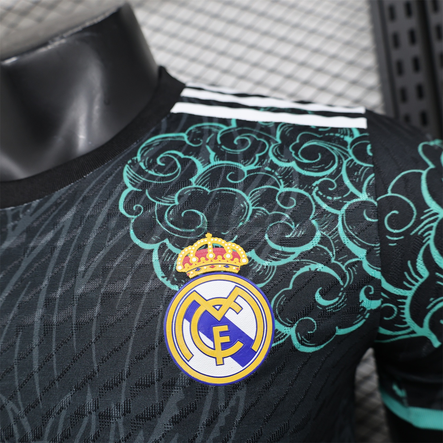 Real Madrid 24-25 Black and Green Loong Jersey - Player Version - Unitedfutballjersey