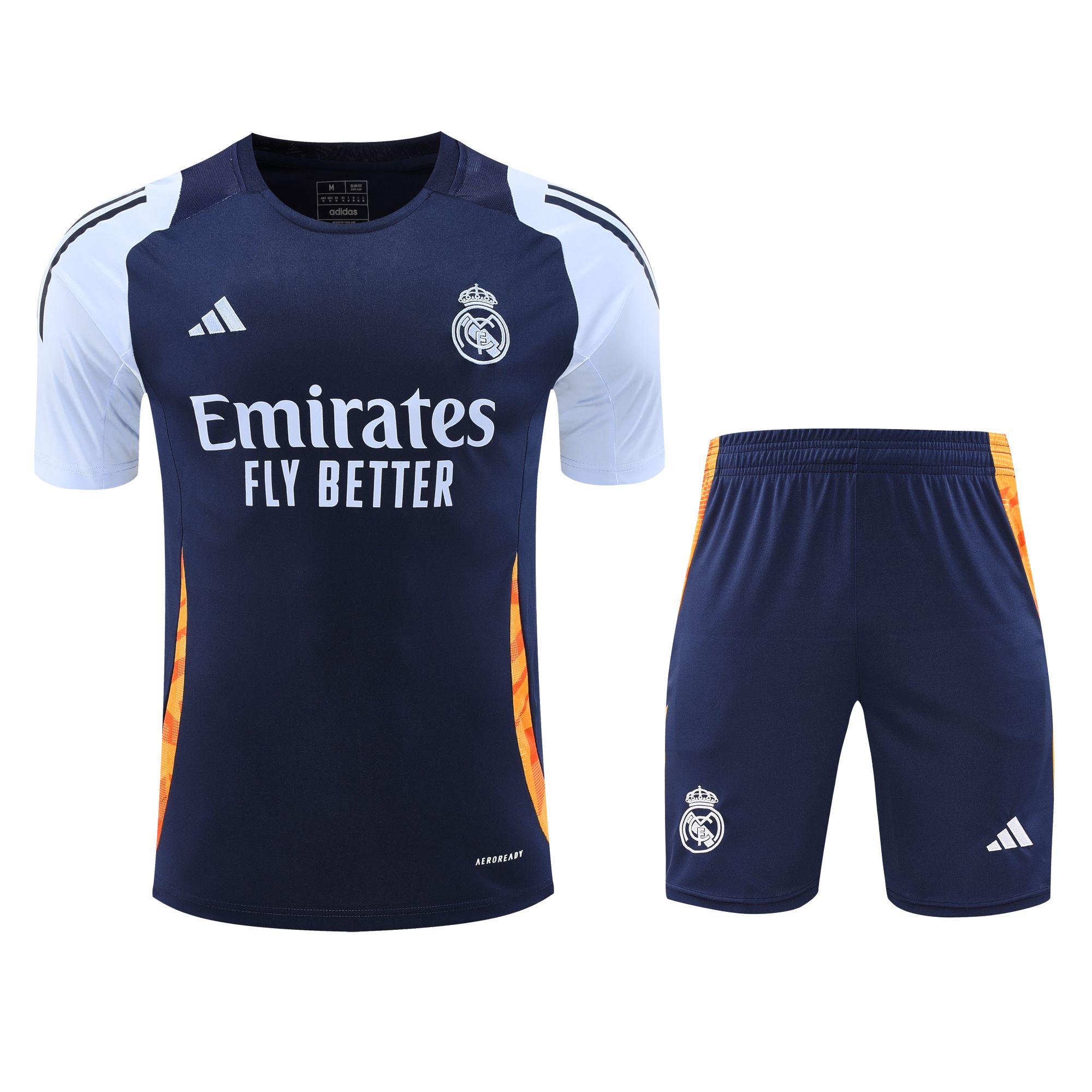 Real Madrid 24-25 Short-Sleeve Training Set - Royal Blue Top & Shorts - Unitedfutballjersey
