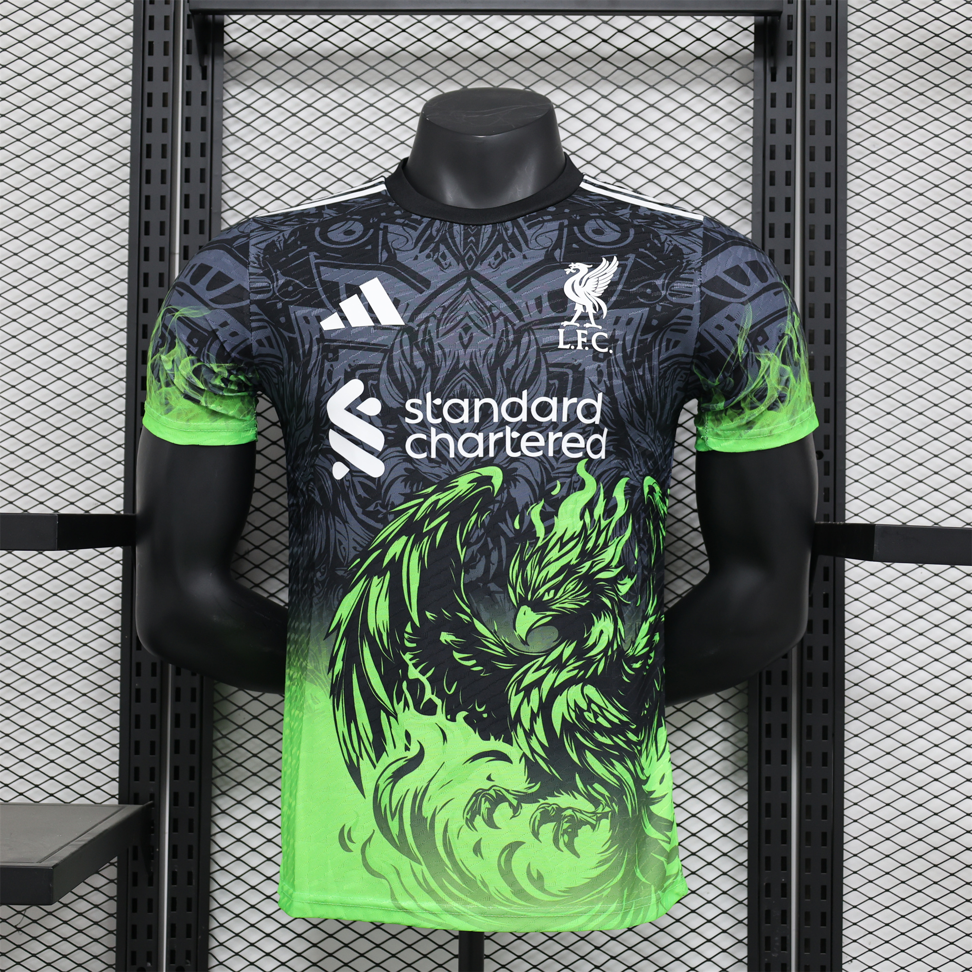 Liver.pool 24-25 Green Fire Phoenix Special Edition Jersey - Player Version - Unitedfutballjersey