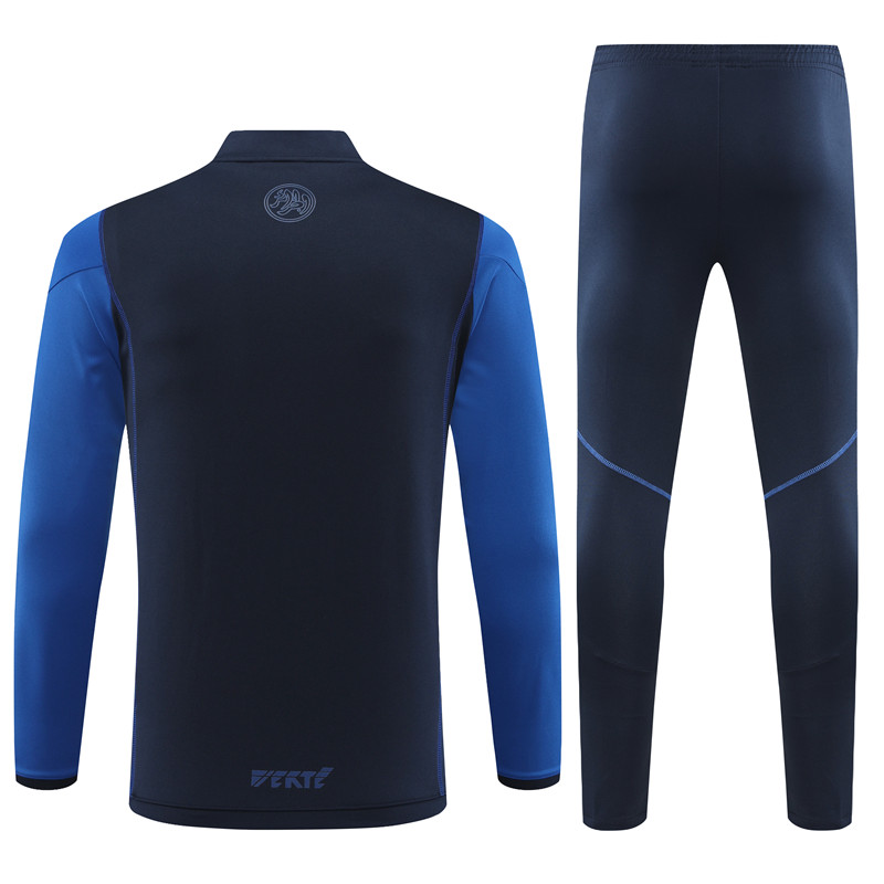 Algeria 23-24 Long Sleeve Training Set -Black and Blue - Unitedfutballjersey