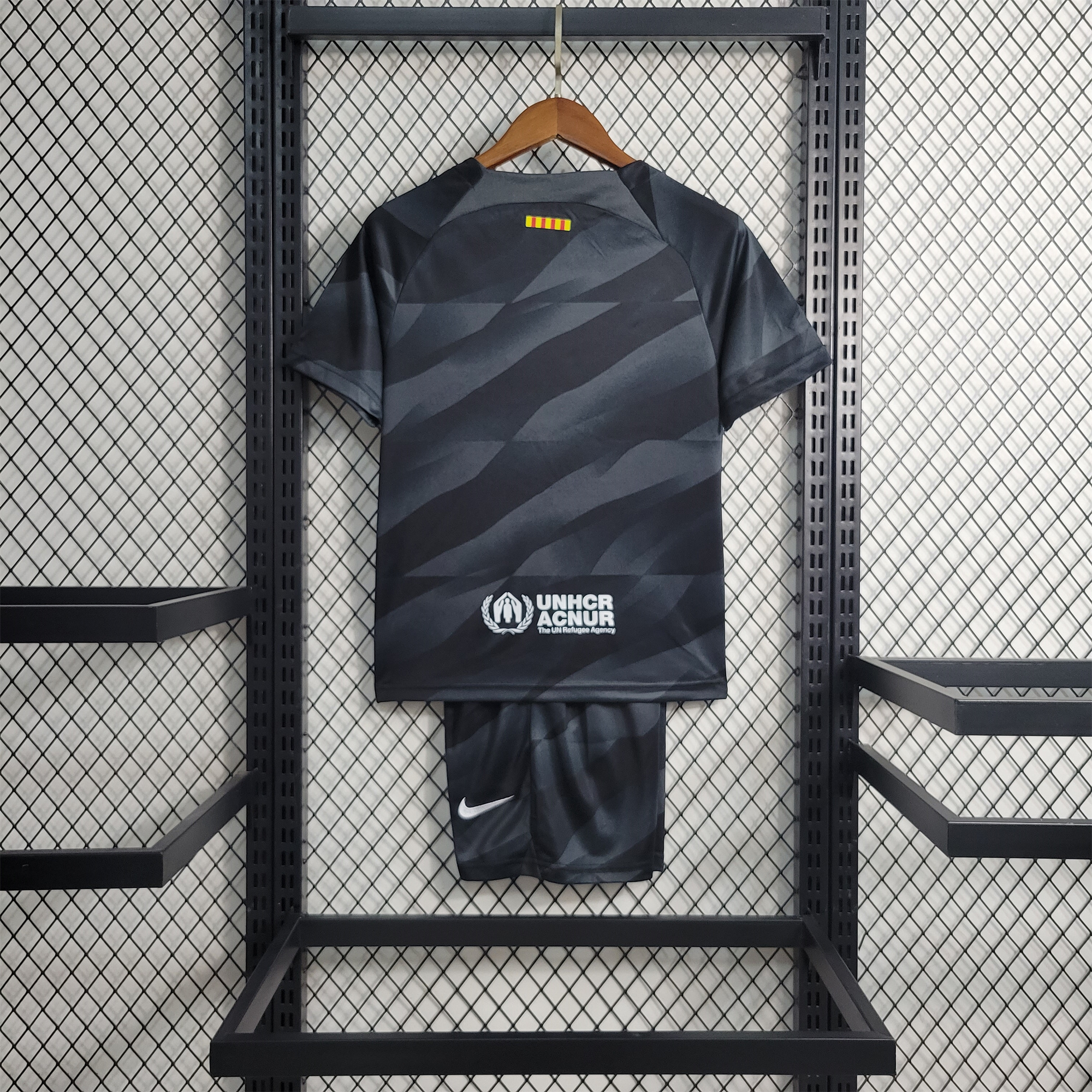 B.A.R.S.A 23-24 Black Goalkeeper Kids Kit - Unitedfutballjersey