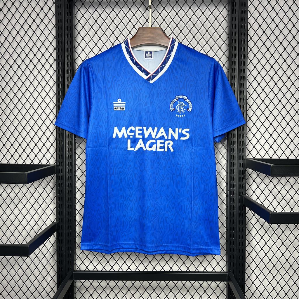 Retro Glasgow Rangers 1990-92 Home Stadium Jersey - Unitedfutballjersey
