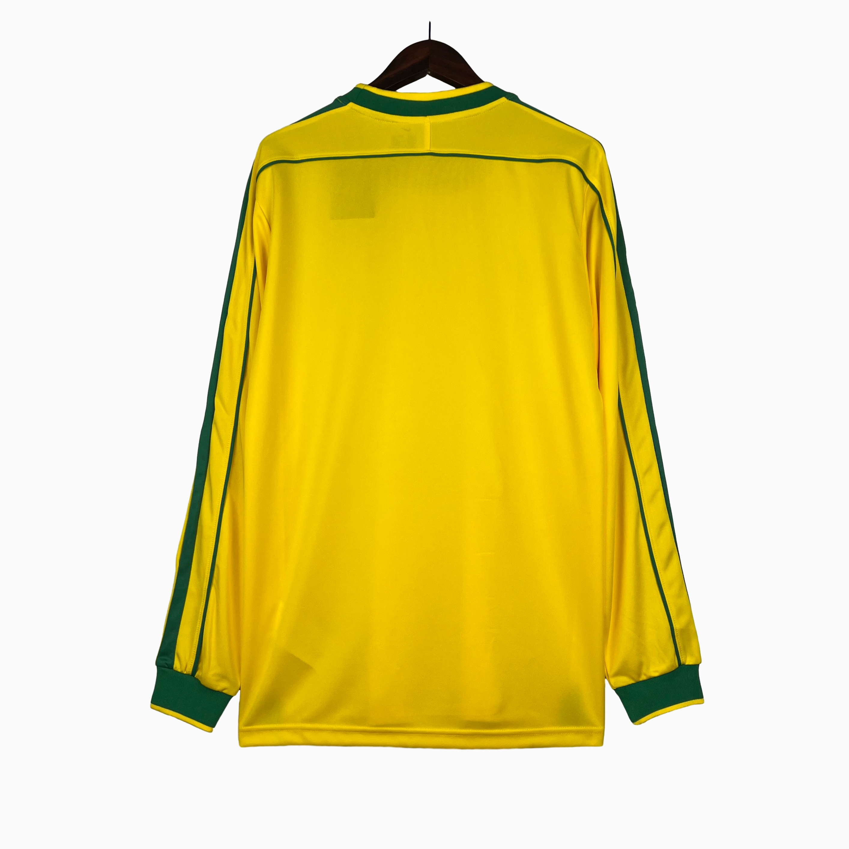 Retro Brazil 1998 Home Stadium Long Sleeve Jersey - Unitedfutballjersey