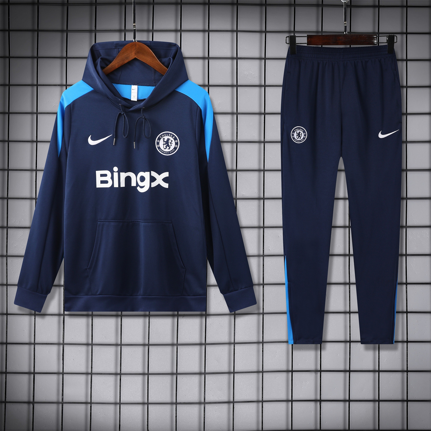 C.H.E.L.S.E.A 24-25 Training Hoodie Set - Deep Blue Hoodie and Pants - Unitedfutballjersey