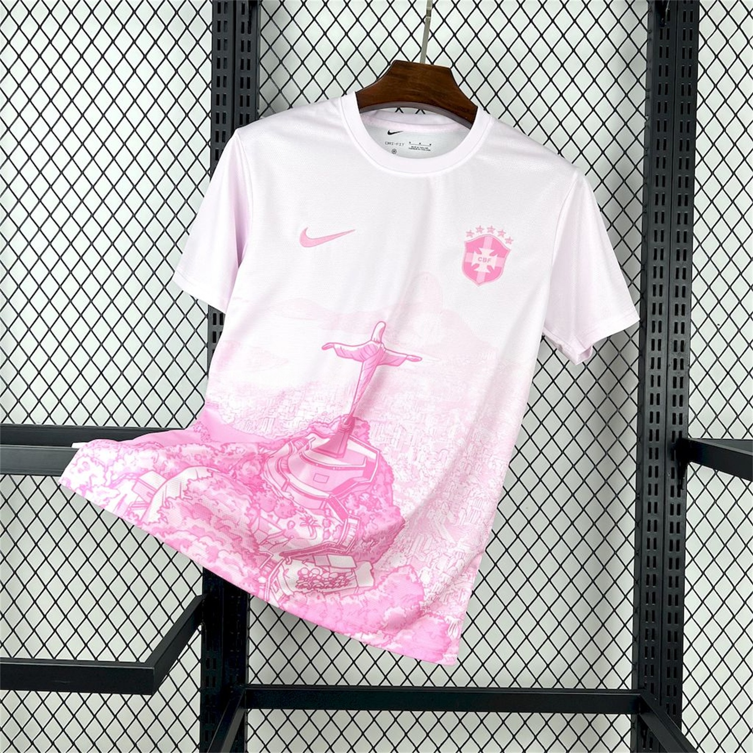 Brazil 25-26 Pink White Jesus Statue Special Jersey - Fans Version - Unitedfutballjersey