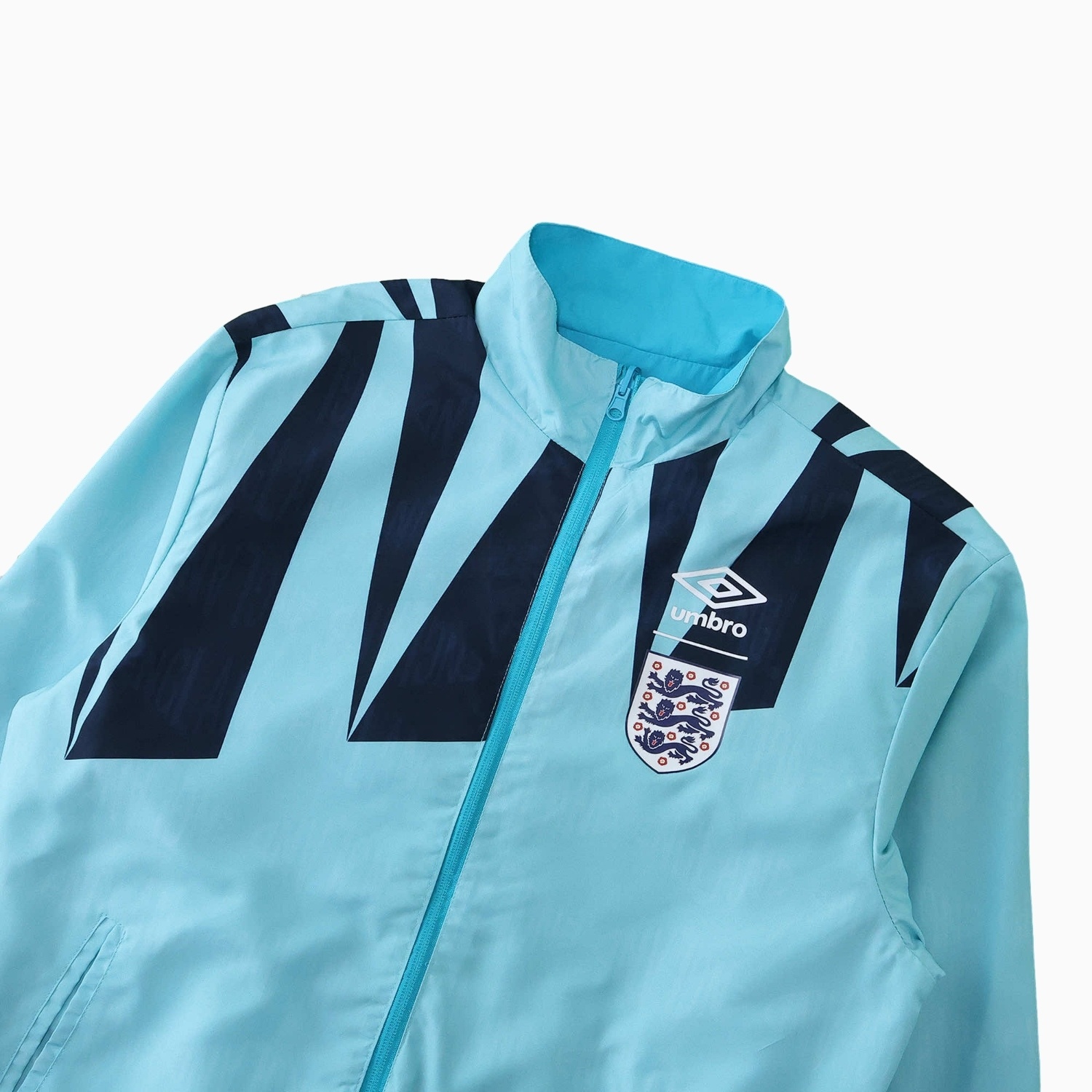 Retro England 1992 Double Sided Reversible Windbreaker - Blue & Green - Unitedfutballjersey