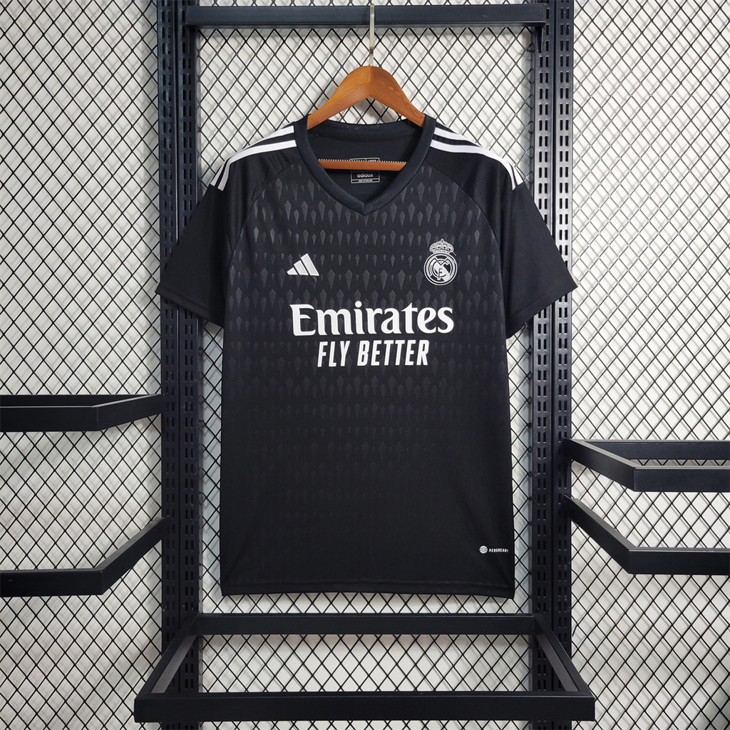 Real Madrid 23-24 Black Goalkeeper Jersey - Fans Version - Unitedfutballjersey