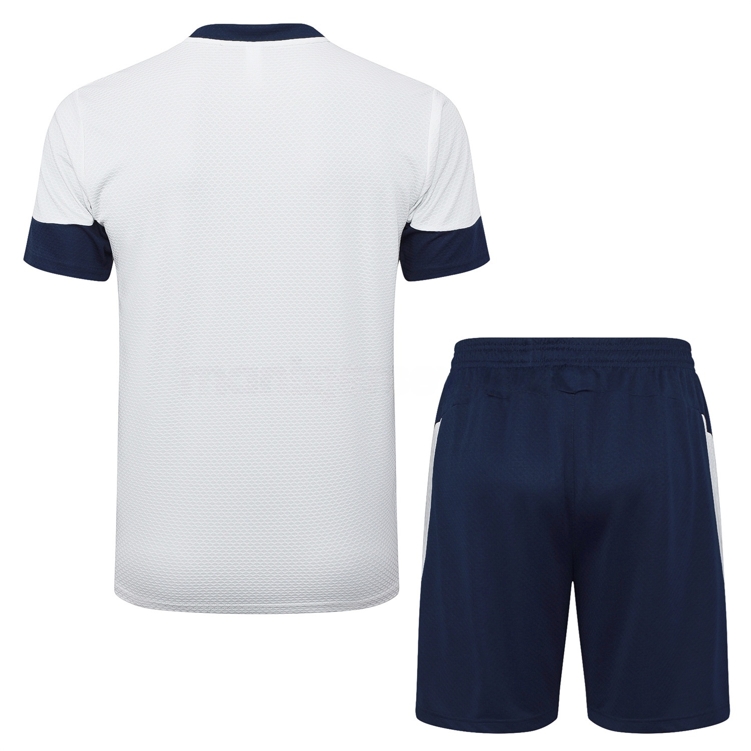 Portugal 25-26 Short-Sleeve Training Set - Off White Top and Deep Blue Shorts - Unitedfutballjersey