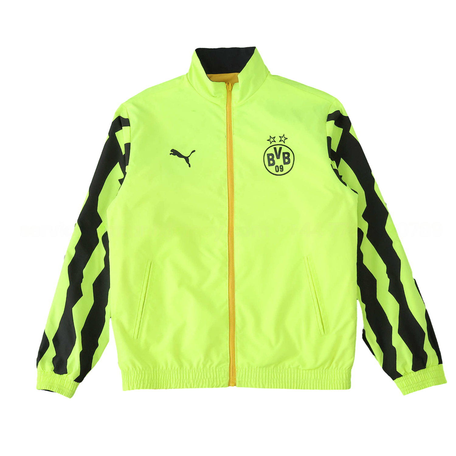 Dortmund 25-26 Double Sided Reversible Windbreaker - Green & Yellow - Unitedfutballjersey