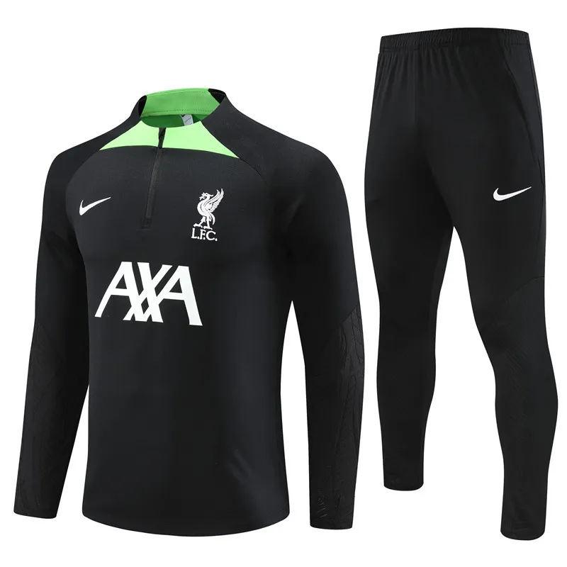 23-24 Liverpool Black Fas version Training suit - Unitedfutballjersey