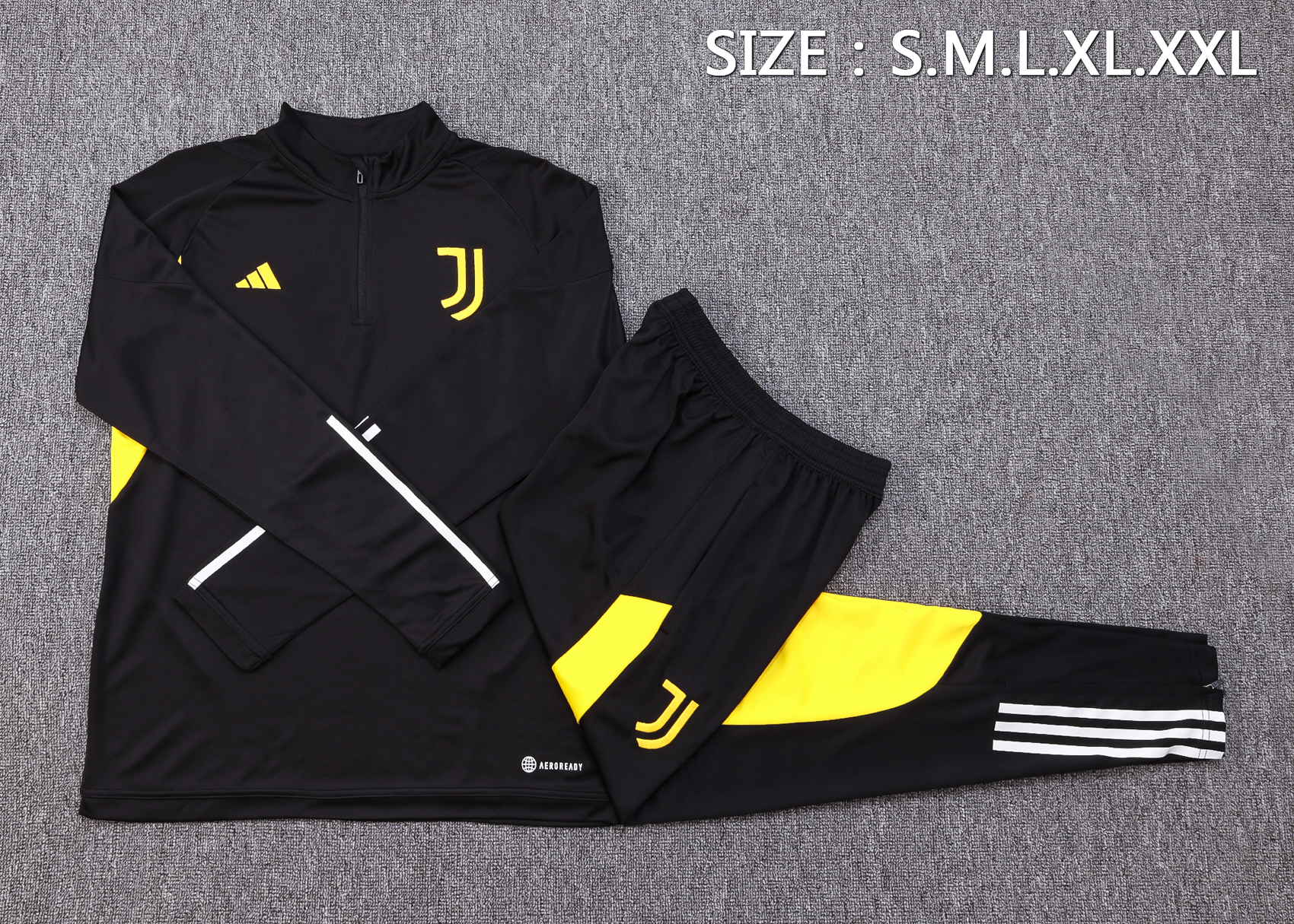 Juventus 23-24 Long Sleeve Training Set -Black - Unitedfutballjersey
