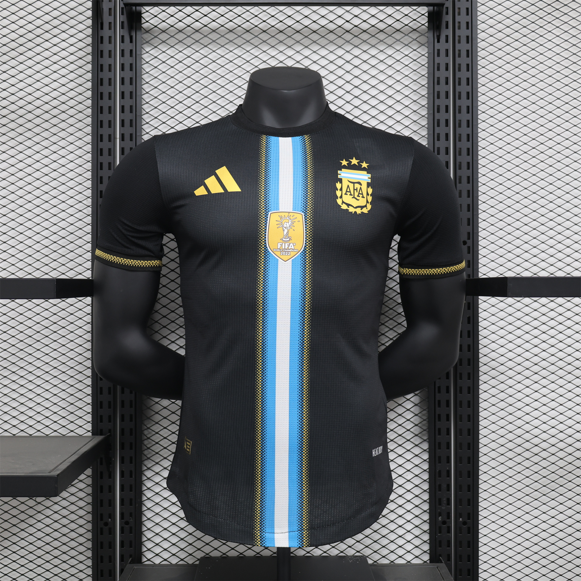 Argentina 2025-26 World Cup 2022 Champions Memorial Black Jersey - Player Version - Unitedfutballjersey