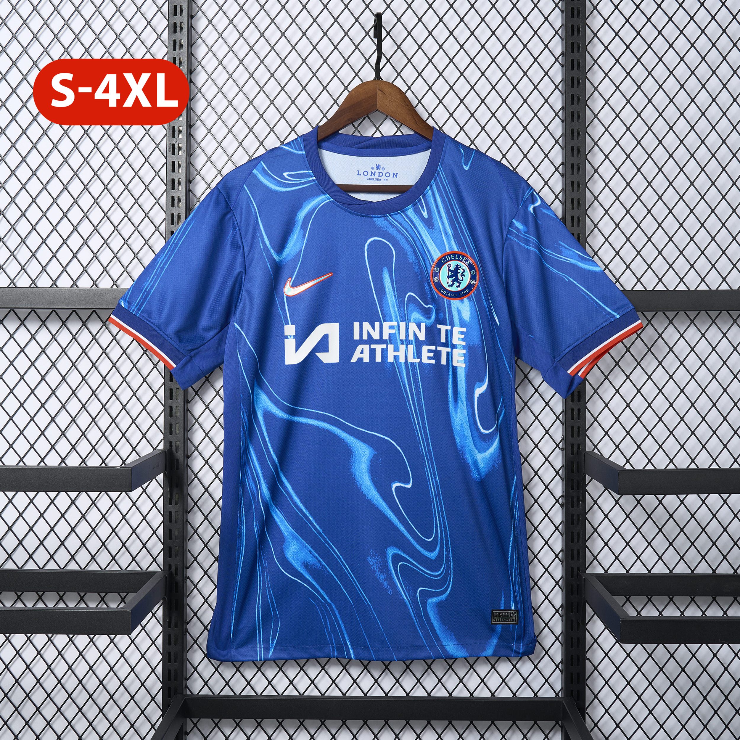 C.H.E.L.S.E.A 24-25 Home Stadium Jersey With Chest Advertisement - Fans Version - Unitedfutballjersey