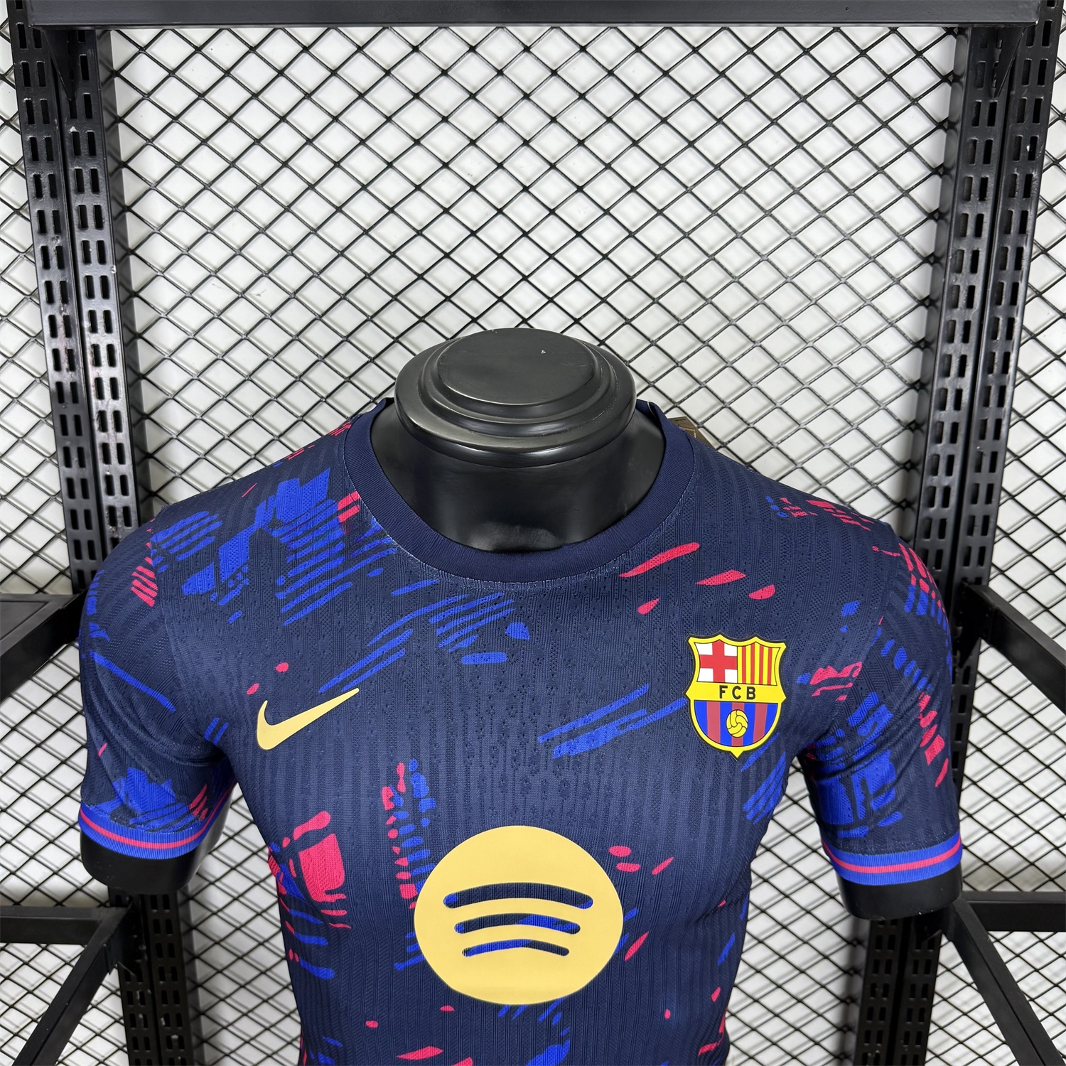 Barcelona 25-26 Red and Blue Graffiti Deep Blue Jersey - Player Version - Unitedfutballjersey