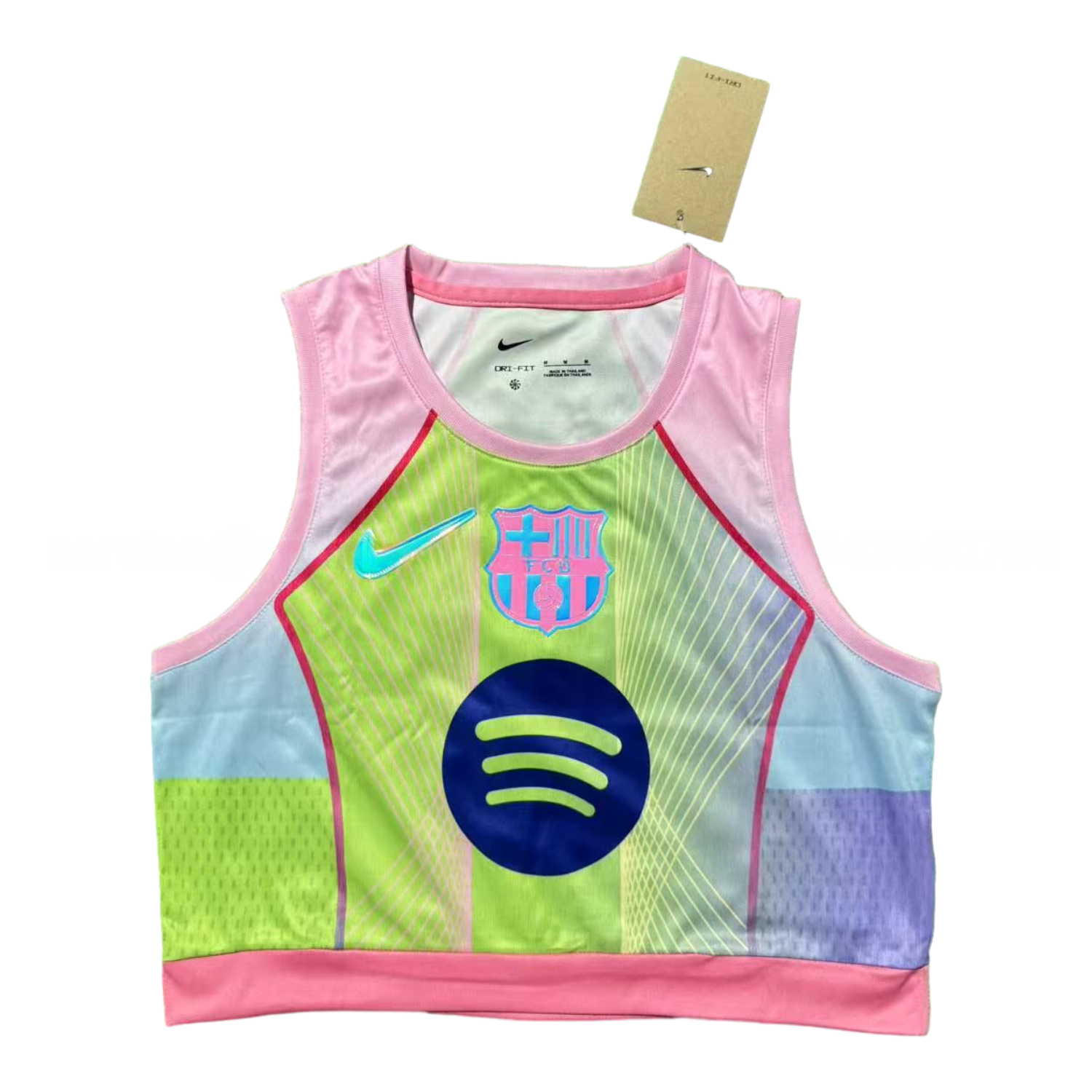 Women's Barcelona 25-26 Green Pink Yoga Vest - Unitedfutballjersey