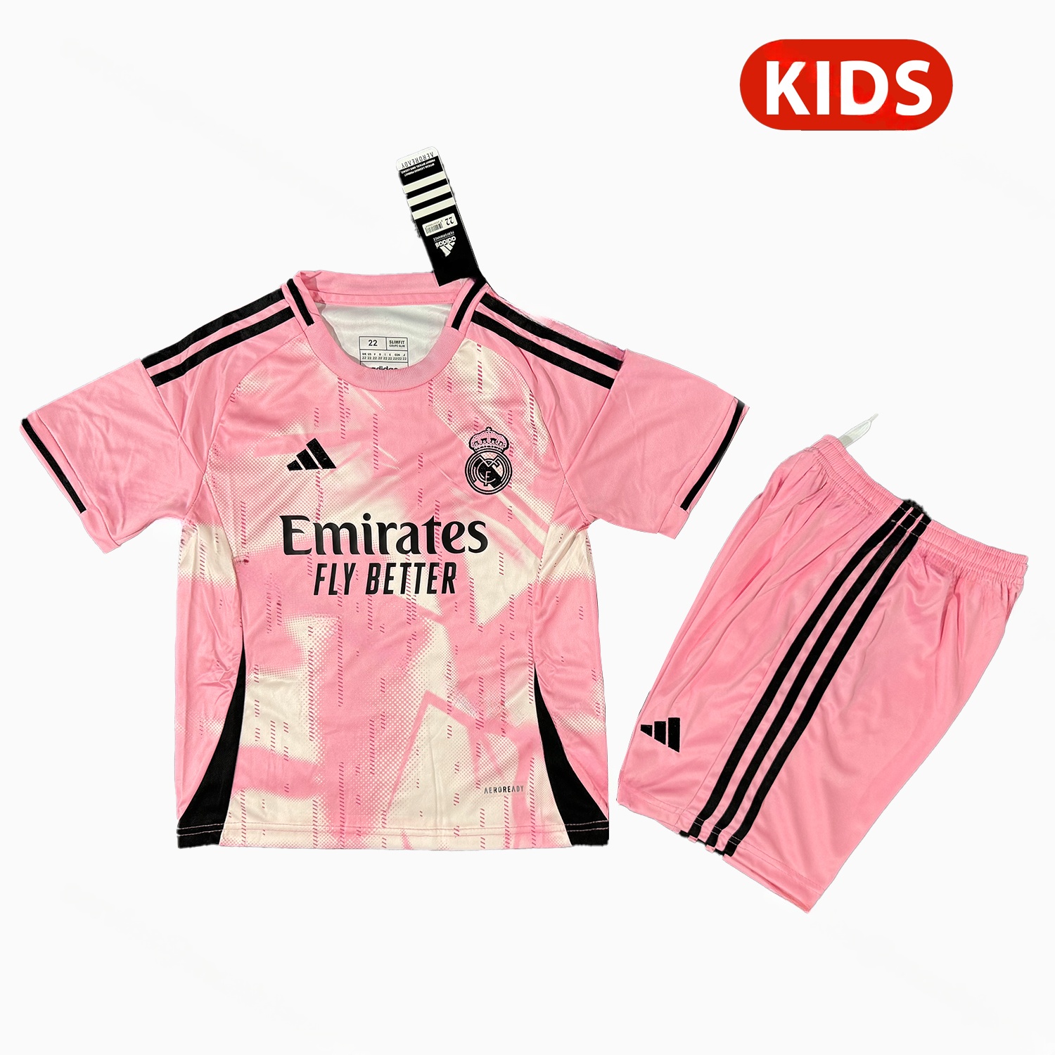 Real Madrid 25-26 Pink And White Special Kids Kit - Unitedfutballjersey