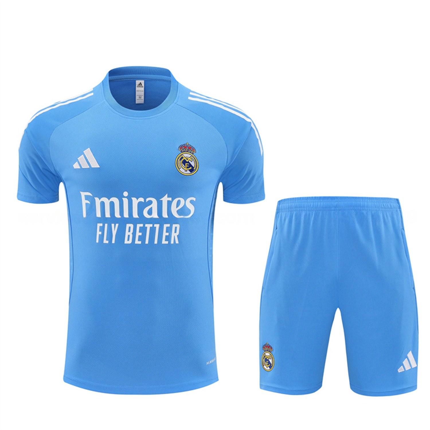Real Madrid 25-26 Short-Sleeve Training Set - Sky Blue Top and Sky Blue Shorts - Unitedfutballjersey