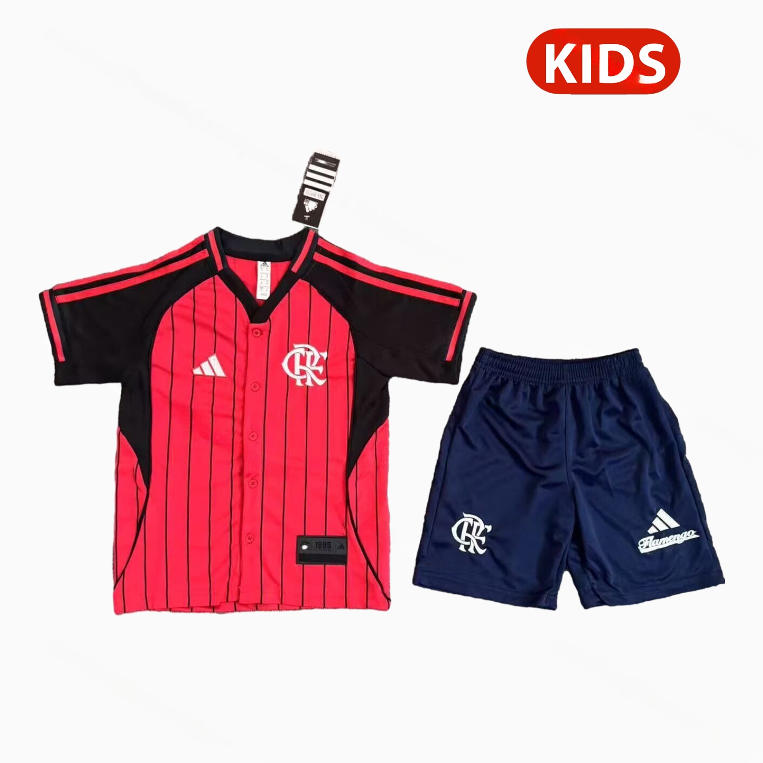 Flamengo 25-26 Baseball Kids Kit - Unitedfutballjersey