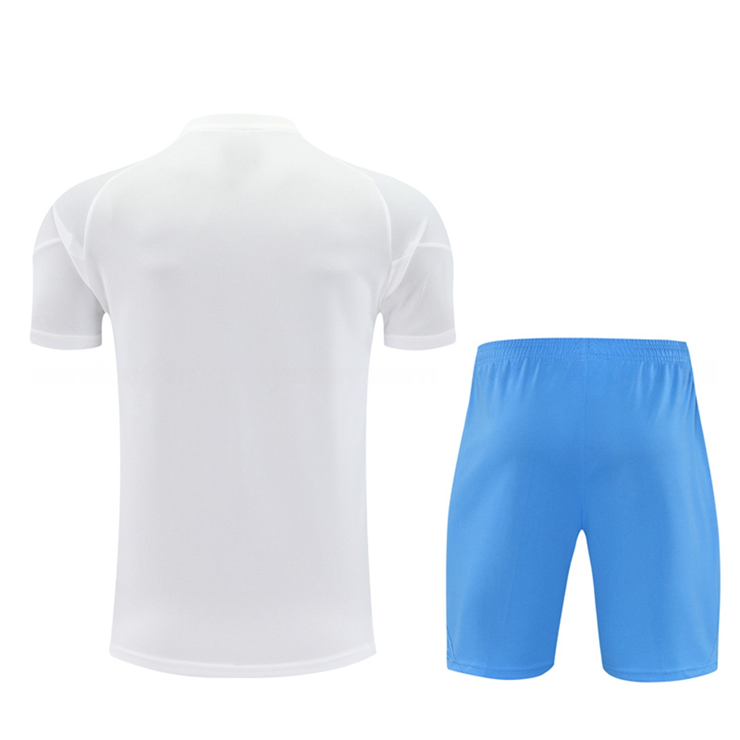 Real Madrid 25-26 Kids Short-Sleeve Training Set - White Top and Sky Blue Shorts - Unitedfutballjersey