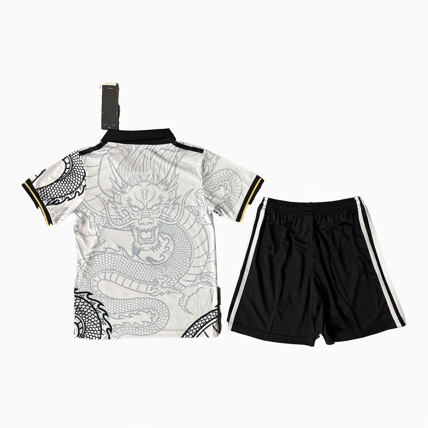 Real Madrid 25-26 Black Gragon White Special Men's Adult Jersey Set - Fans Version - Unitedfutballjersey