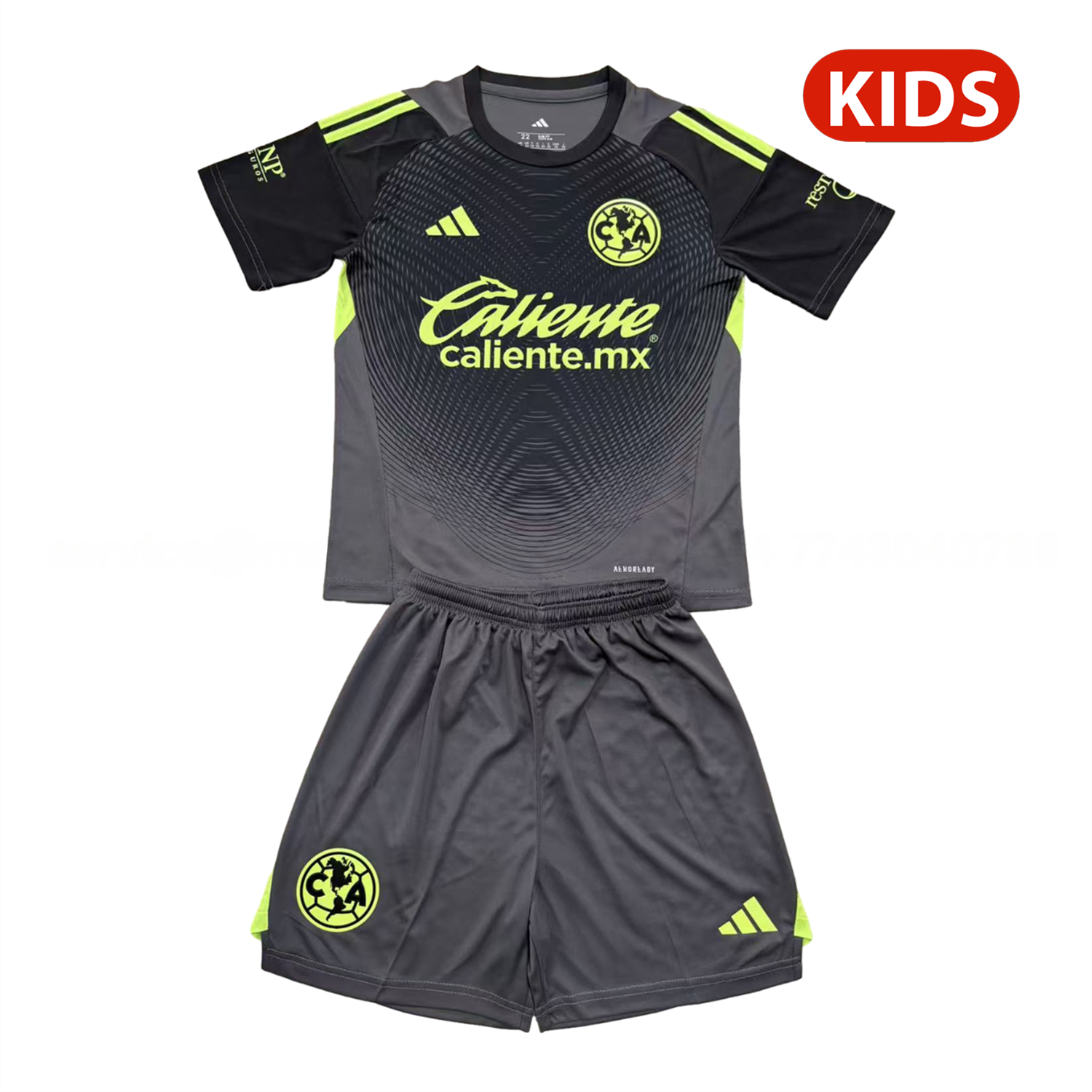 Club América 25-26 Black Goalkeeper Kids Kit - Unitedfutballjersey